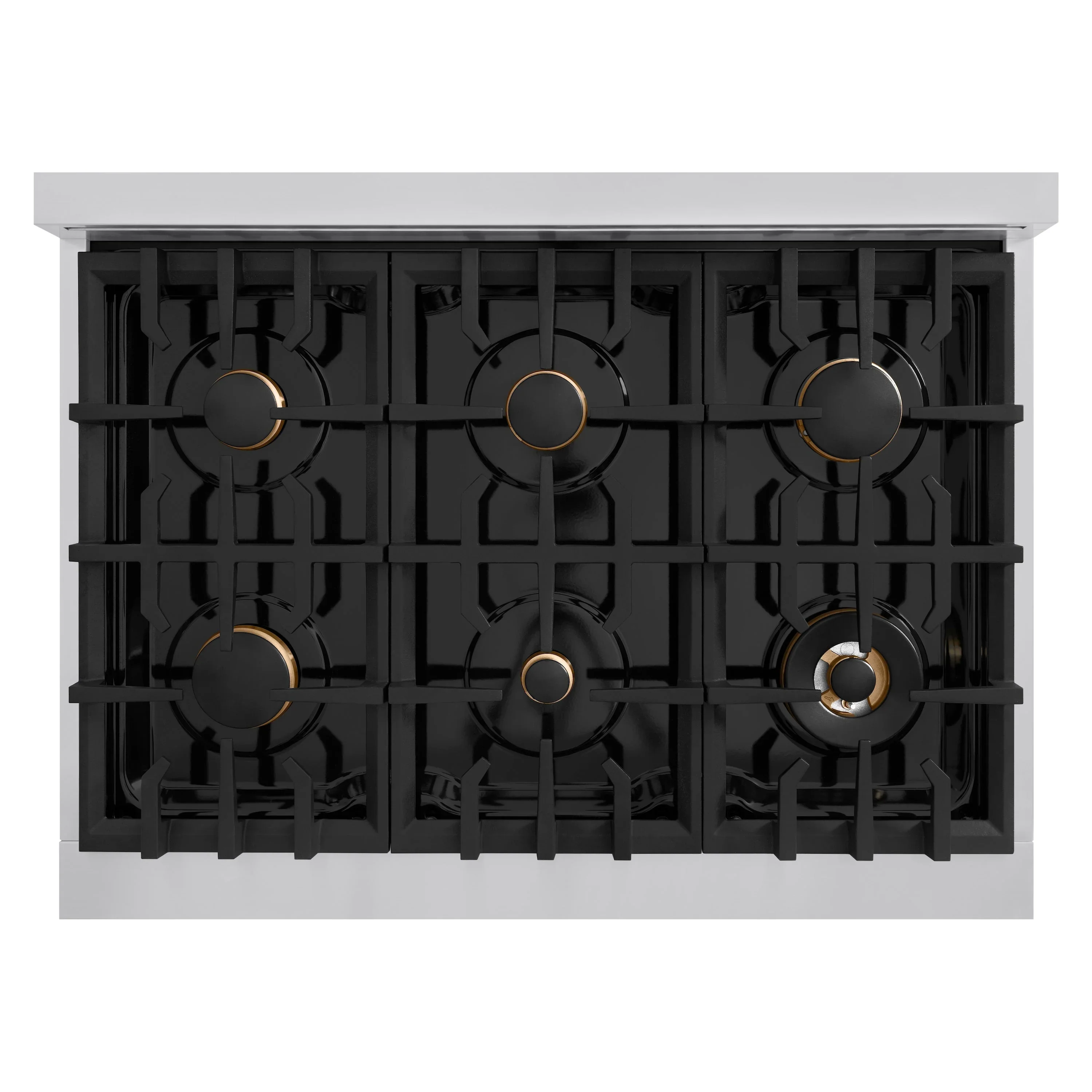 ZLINE Autograph Edition 36-Inch Classic Series Gas Range with 6 Gas Burners and 5.2 Cu. Ft. Gas Convection Oven in Stainless Steel and Matte Black Accents (CGRZ-36-MB) - Image 5