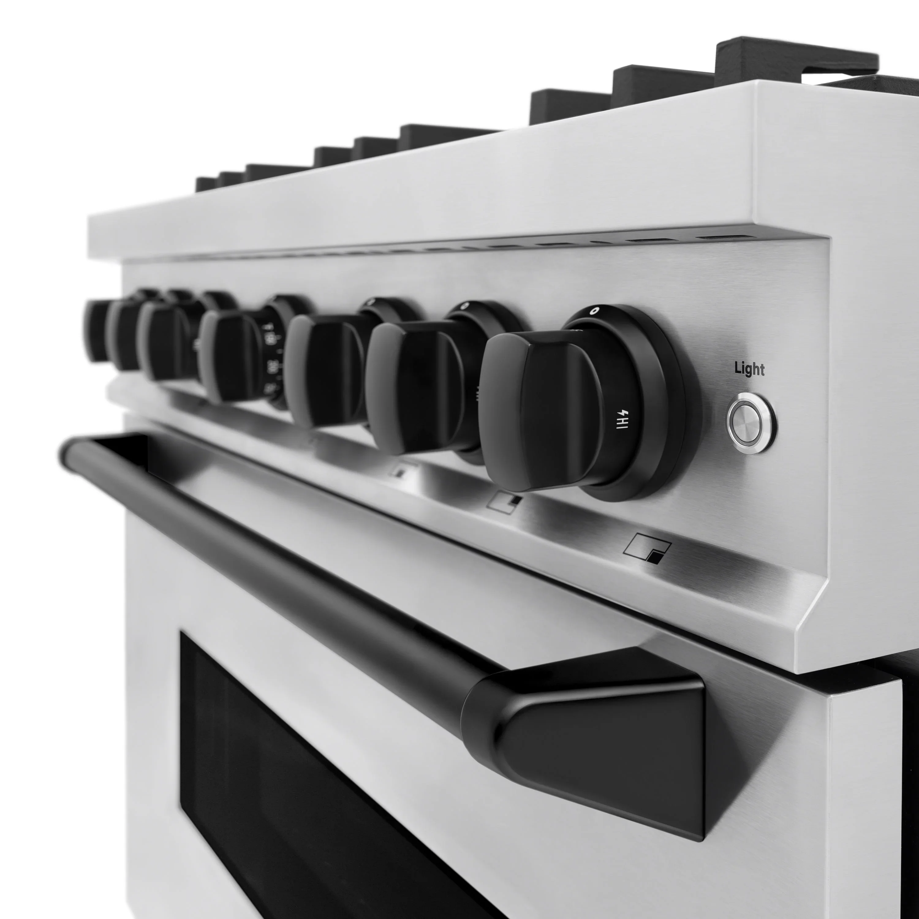 ZLINE Autograph Edition 36-Inch Classic Series Gas Range with 6 Gas Burners and 5.2 Cu. Ft. Gas Convection Oven in Stainless Steel and Matte Black Accents (CGRZ-36-MB) - Image 6