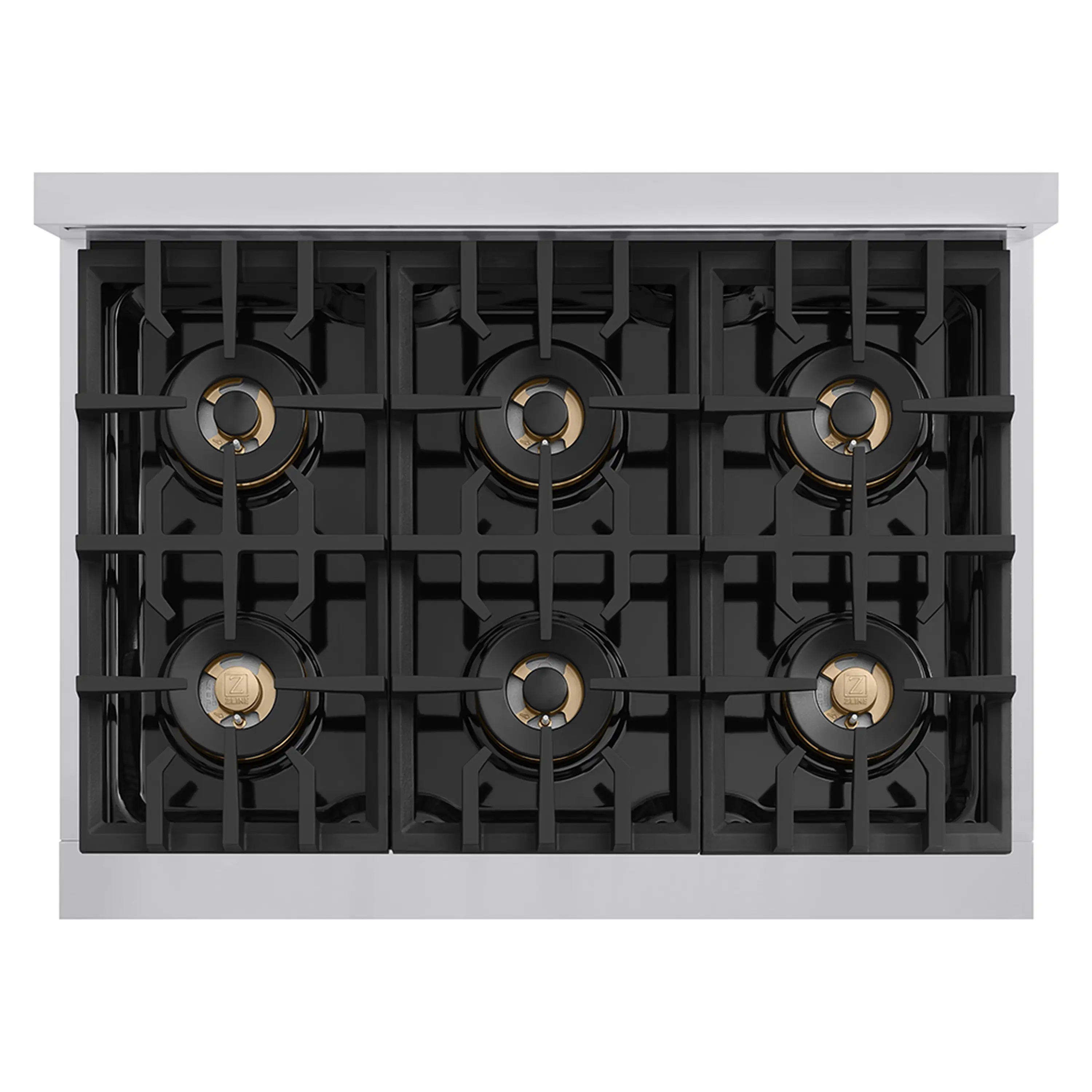 ZLINE Autograph Edition 36-Inch Classic Gas Rangetop with 6 Burner DuoPro™ Cooktop in Stainless Steel and Matte Black Accents (PCRTZ-36-MB) - Image 2