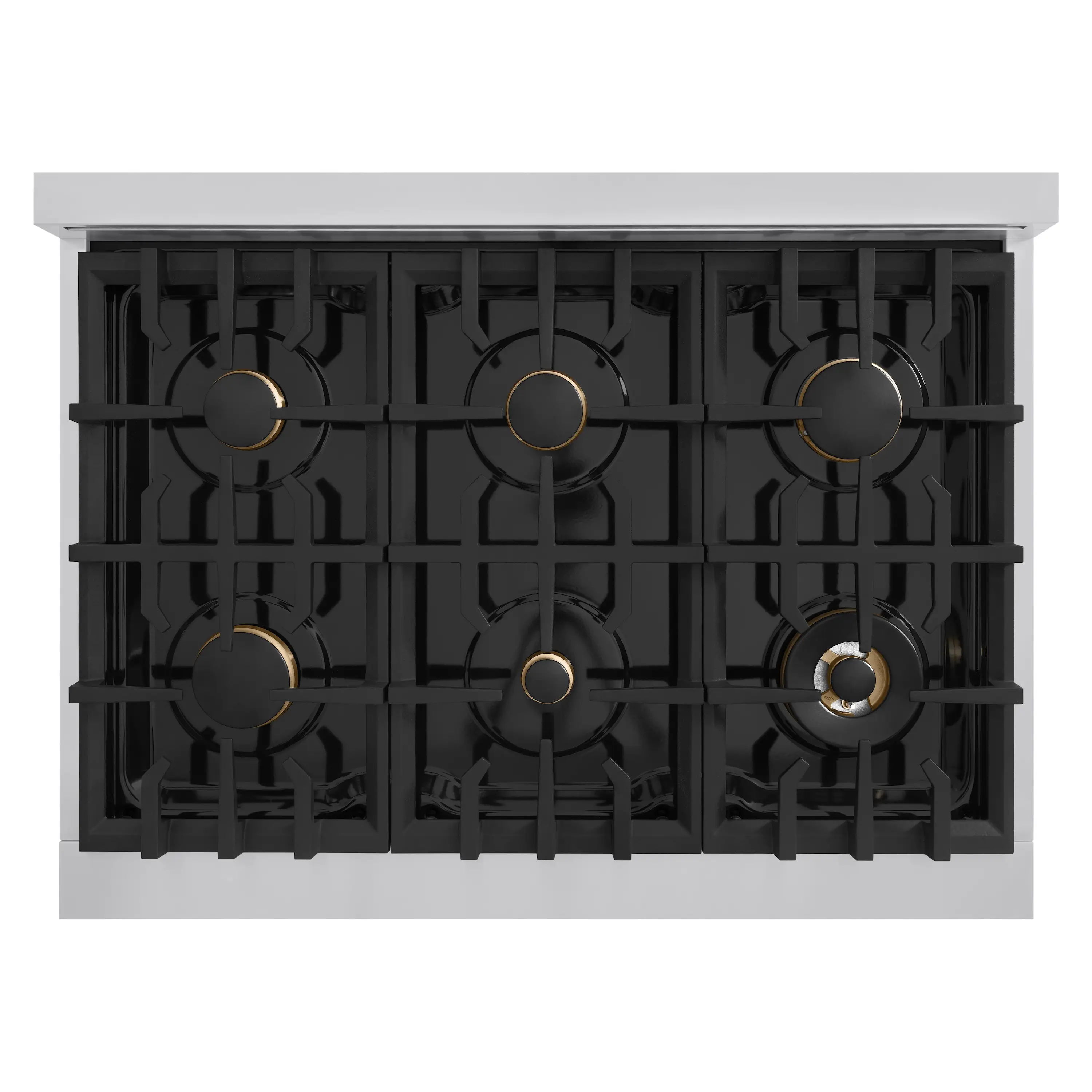 ZLINE Autograph Edition 36-Inch Classic Series Dual Fuel Range with 6 Gas Burner Cooktop and 5.2 Cu. Ft. Electric Convection Oven in Stainless Steel with White Matte Door and Matte Black Accents (CDRZ-WM-36-MB) - Image 5
