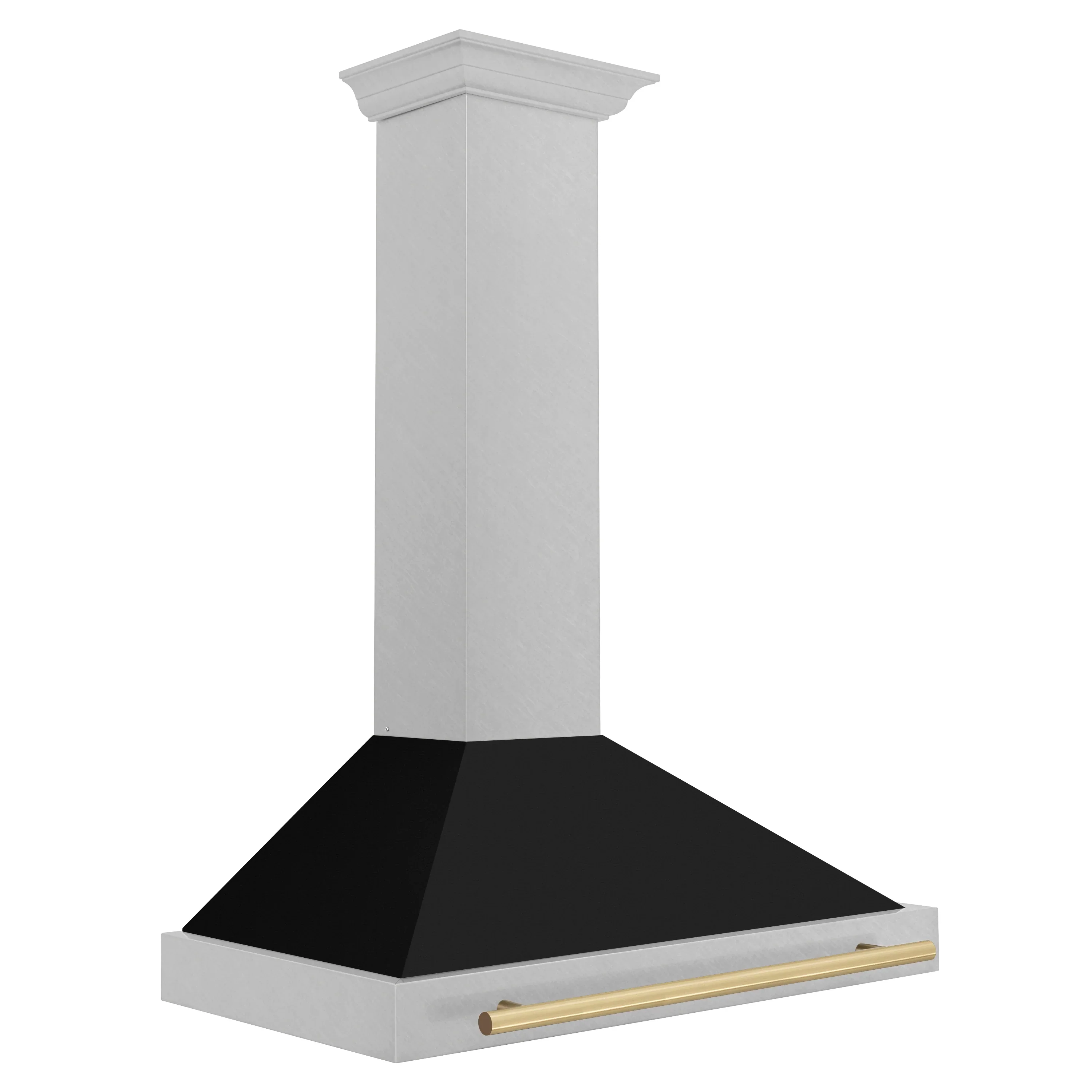 ZLINE Autograph Edition 36-Inch Fingerprint Resistant Satin Stainless Steel Range Hood with Black Matte Shell and Champagne Bronze Handle (KB4SNZ-BLM36-CB) - Image 5
