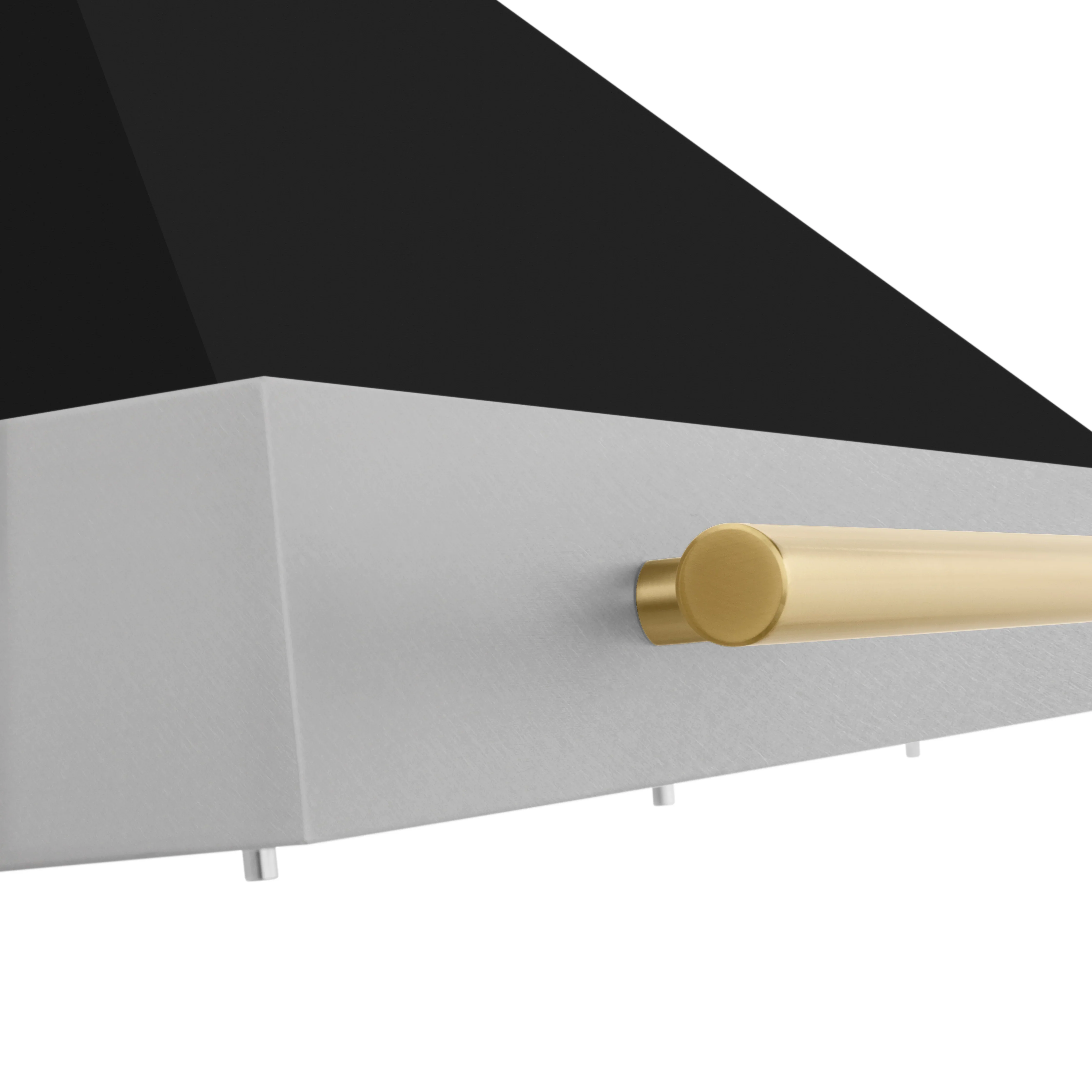 ZLINE Autograph Edition 36-Inch Fingerprint Resistant Satin Stainless Steel Range Hood with Black Matte Shell and Champagne Bronze Handle (KB4SNZ-BLM36-CB) - Image 6