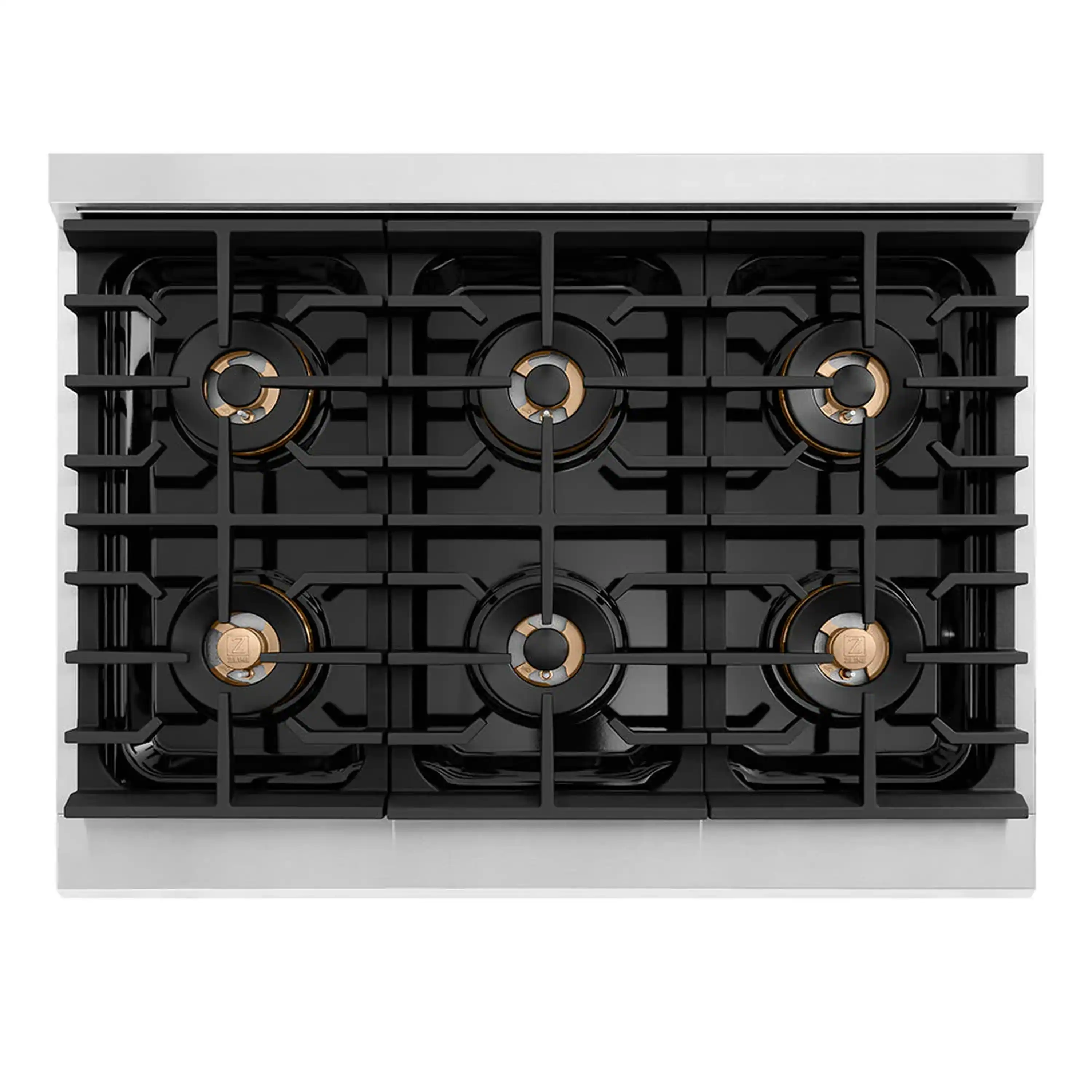 ZLINE Autograph Edition 36-Inch Paramount Gas Rangetop with 6 Burner DuoPro™ Cooktop in Stainless Steel and Matte Black Accents (PSRTZ-36-MB) - Image 2