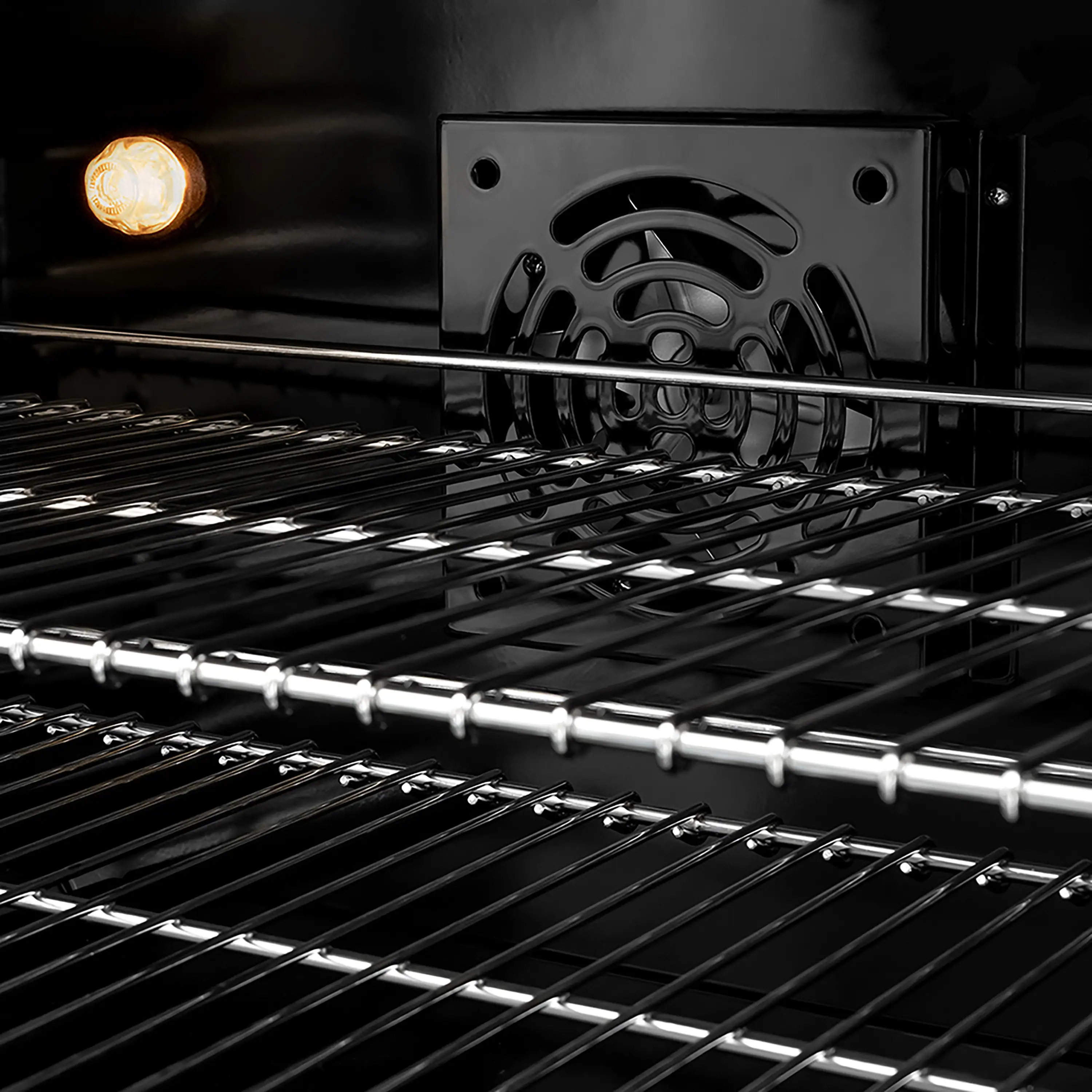 ZLINE Autograph Edition 48-Inch 6.7 cu. ft. Paramount Dual Fuel Range with 8 Burner DuoPro™ Cooktop and Dual Ovens in Satin Stainless Steel with White Matte Doors and Matte Black Accents (PSDRSZ-WM-48-MB) - Image 9