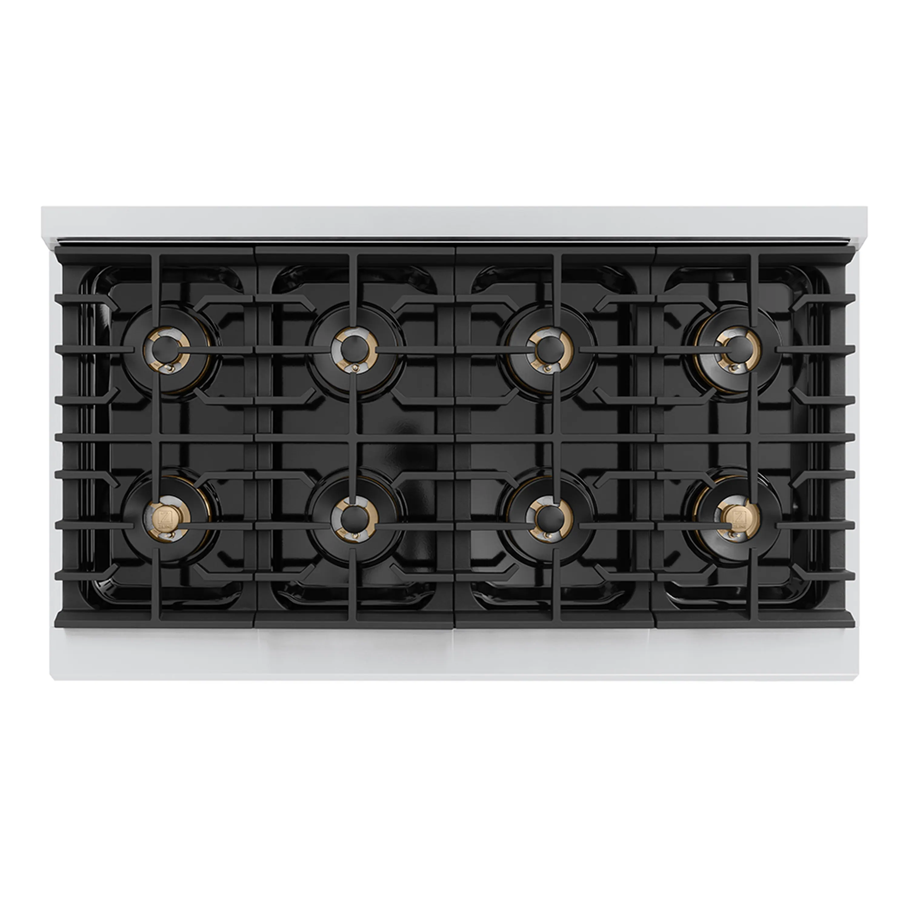 ZLINE Autograph Edition 48-Inch 6.7 cu. ft. Paramount Dual Fuel Range with 8 Burner DuoPro™ Cooktop and Dual Ovens in Stainless Steel and Champagne Bronze Accents (PSDRZ-48-CB) - Image 3