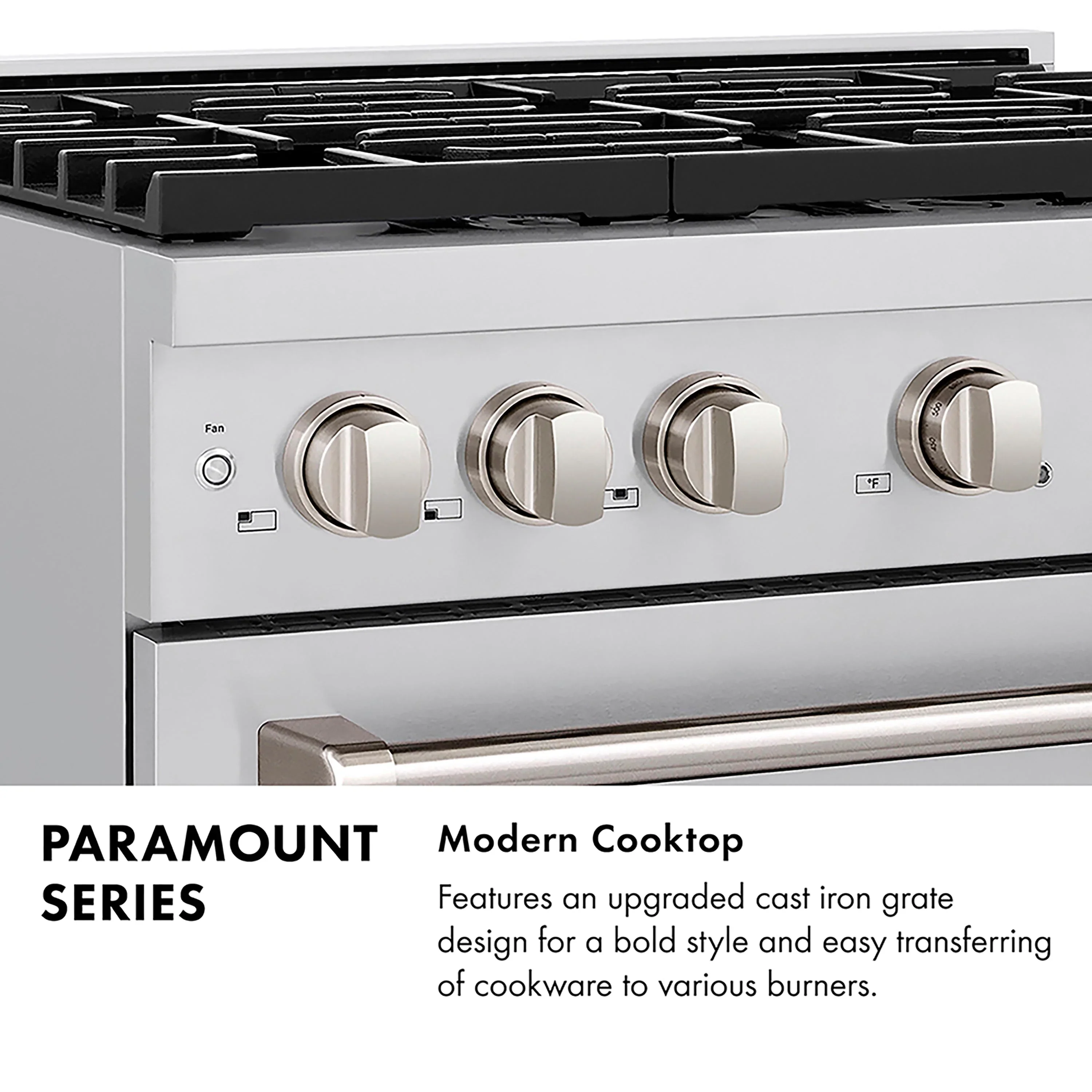 ZLINE Autograph Edition 48-Inch 6.7 cu. ft. Paramount Gas Range with 8 Burner DuoPro™ Cooktop and Dual Ovens in Satin Stainless Steel and Polished Gold Accents (PSGRSZ-48-G) - Image 14