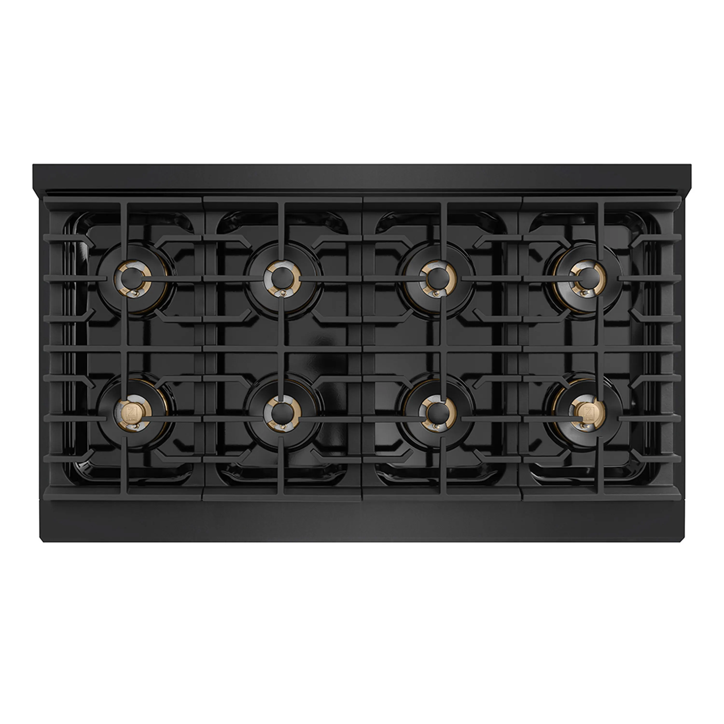 ZLINE Autograph Edition 48-Inch 6.7 cu. ft. Paramount Gas Range with 8 Burner DuoPro™ Cooktop and Dual Ovens in Black Stainless Steel and Polished Gold Accents (PSGRBZ-48-G) - Image 3