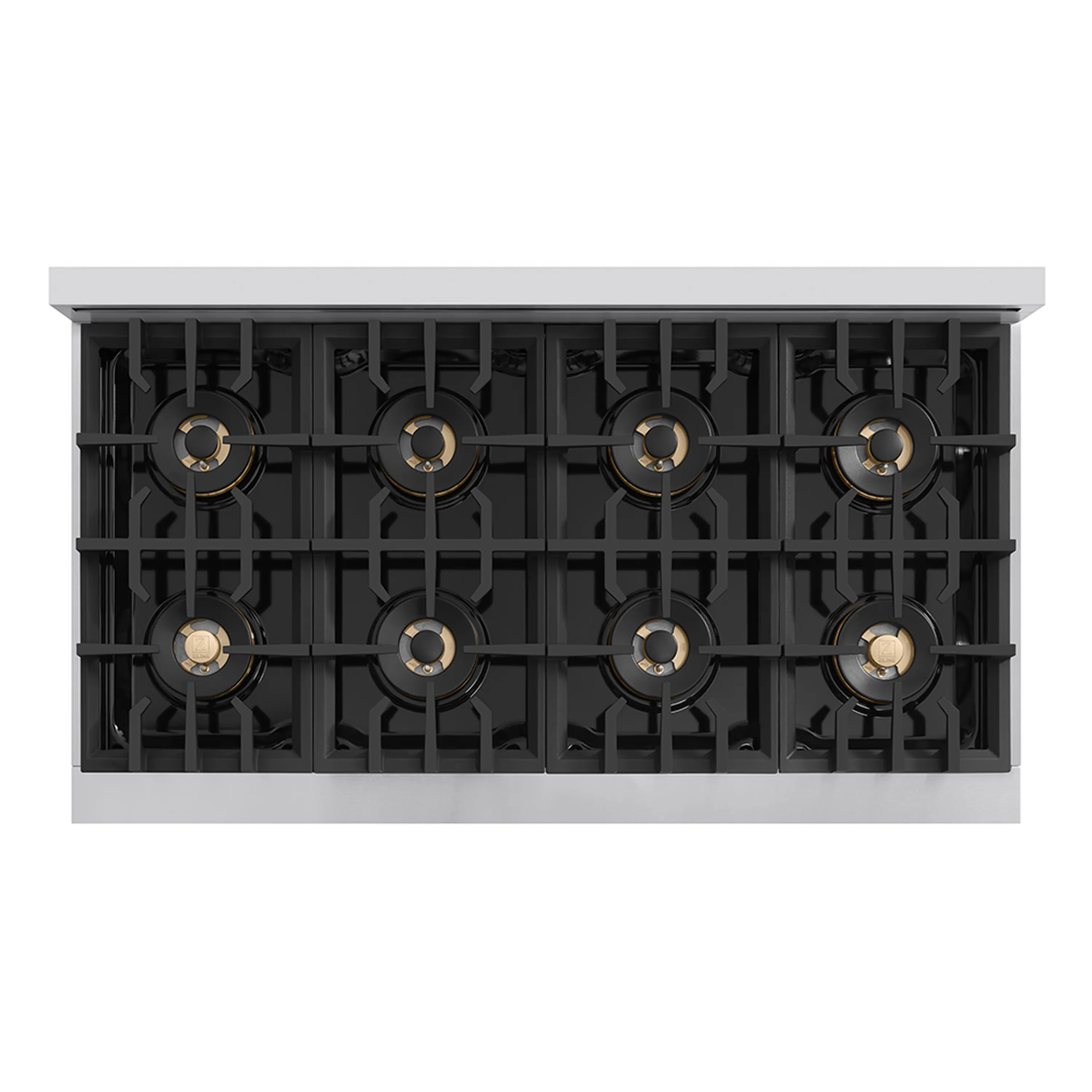 ZLINE Autograph Edition 48-Inch Classic Gas Rangetop with 8 Burner DuoPro™ Cooktop in Stainless Steel and Matte Black Accents (PCRTZ-48-MB) - Image 2