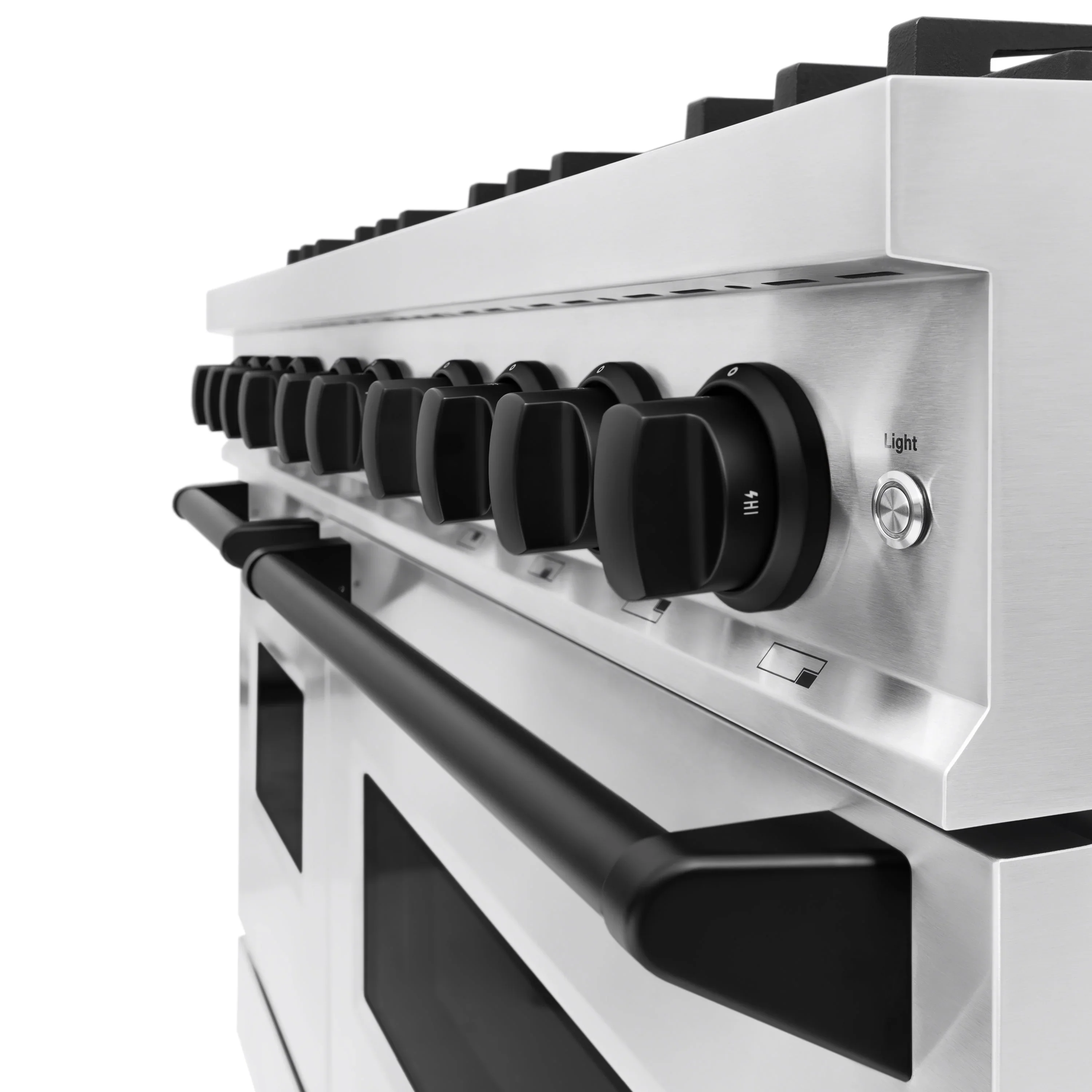 ZLINE Autograph Edition 48-Inch Classic Series Dual Fuel Range with 8 Gas Burner Cooktop and 6.7 Cu. Ft. Electric Convection Oven in Stainless Steel and Matte Black Accents (CDRZ-48-MB) - Image 6