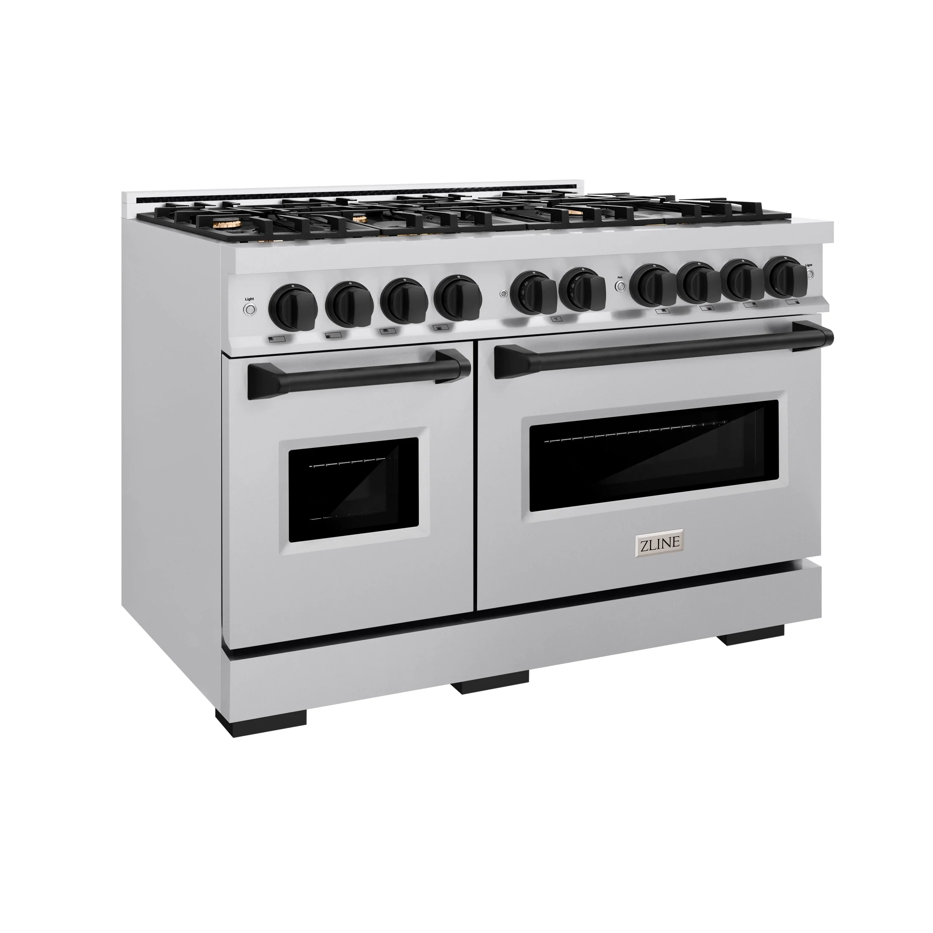 ZLINE Autograph Edition 48-Inch Classic Series Gas Range with 8 Gas Burner Cooktop and 6.7 Cu. Ft. Gas Convection Oven  in Stainless Steel and Matte Black Accents (CGRZ-48-MB) - Image 2