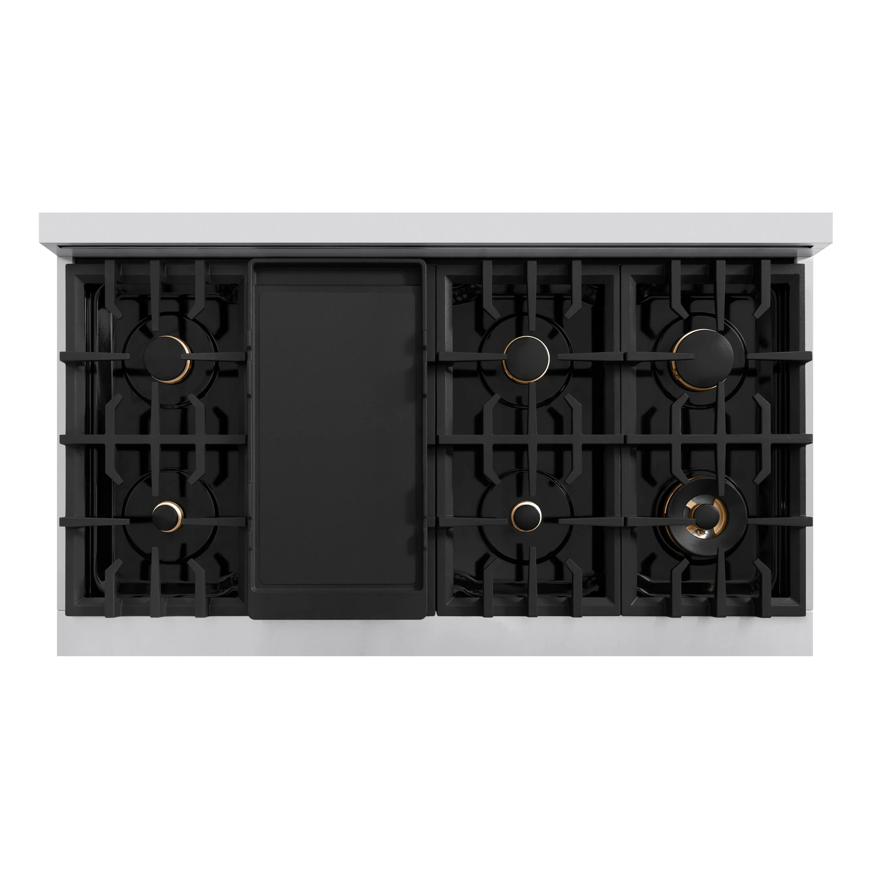ZLINE Autograph Edition 48-Inch Classic Series Gas Range with 8 Gas Burner Cooktop and 6.7 Cu. Ft. Gas Convection Oven  in Stainless Steel and Matte Black Accents (CGRZ-48-MB) - Image 4