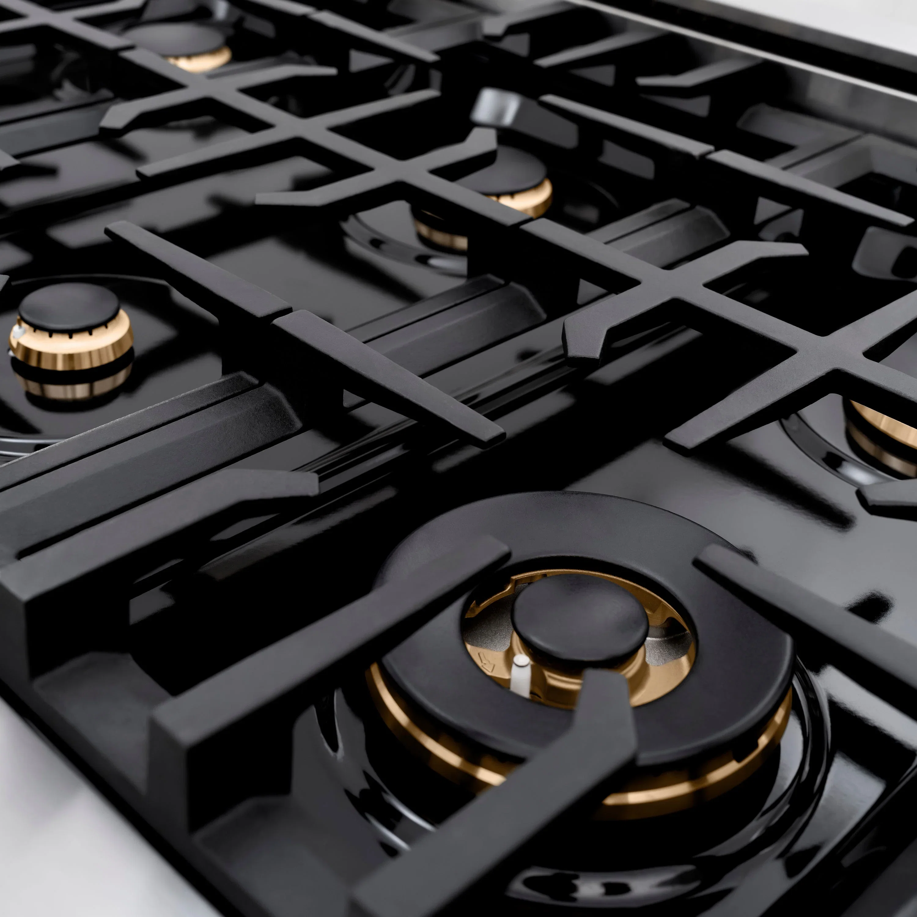 ZLINE Autograph Edition 48-Inch Classic Series Gas Range with 8 Gas Burner Cooktop and 6.7 Cu. Ft. Gas Convection Oven  in Stainless Steel and Matte Black Accents (CGRZ-48-MB) - Image 5