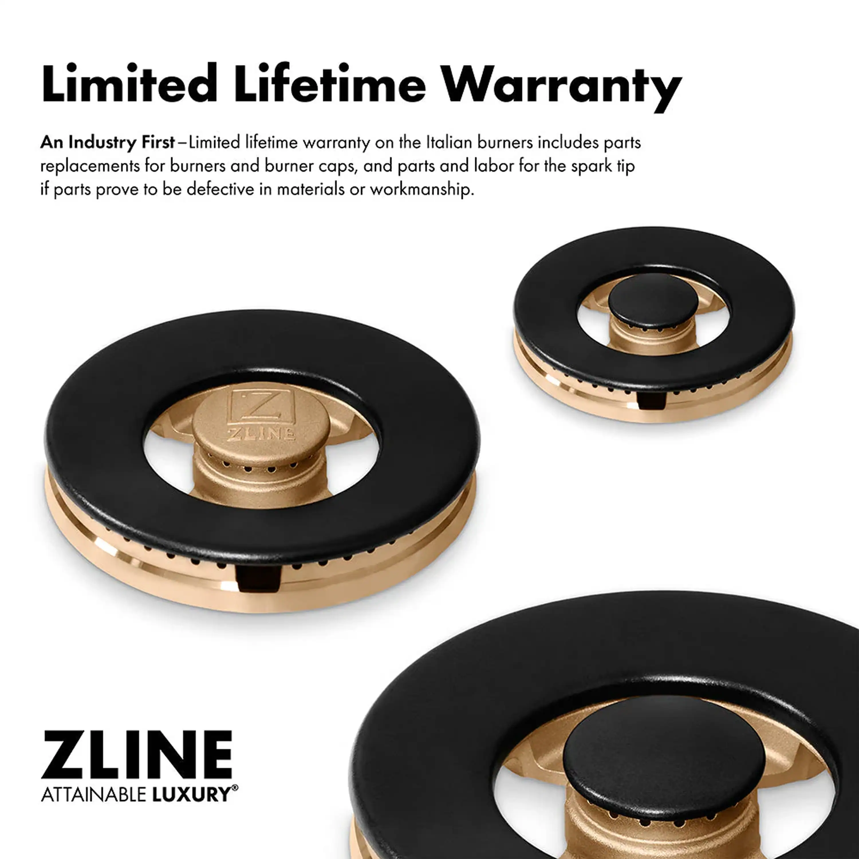 ZLINE Autograph Edition 48-Inch Paramount Gas Rangetop with 8 Burner DuoPro™ Cooktop in Stainless Steel and Champagne Bronze Accents (PSRTZ-48-CB) - Image 15
