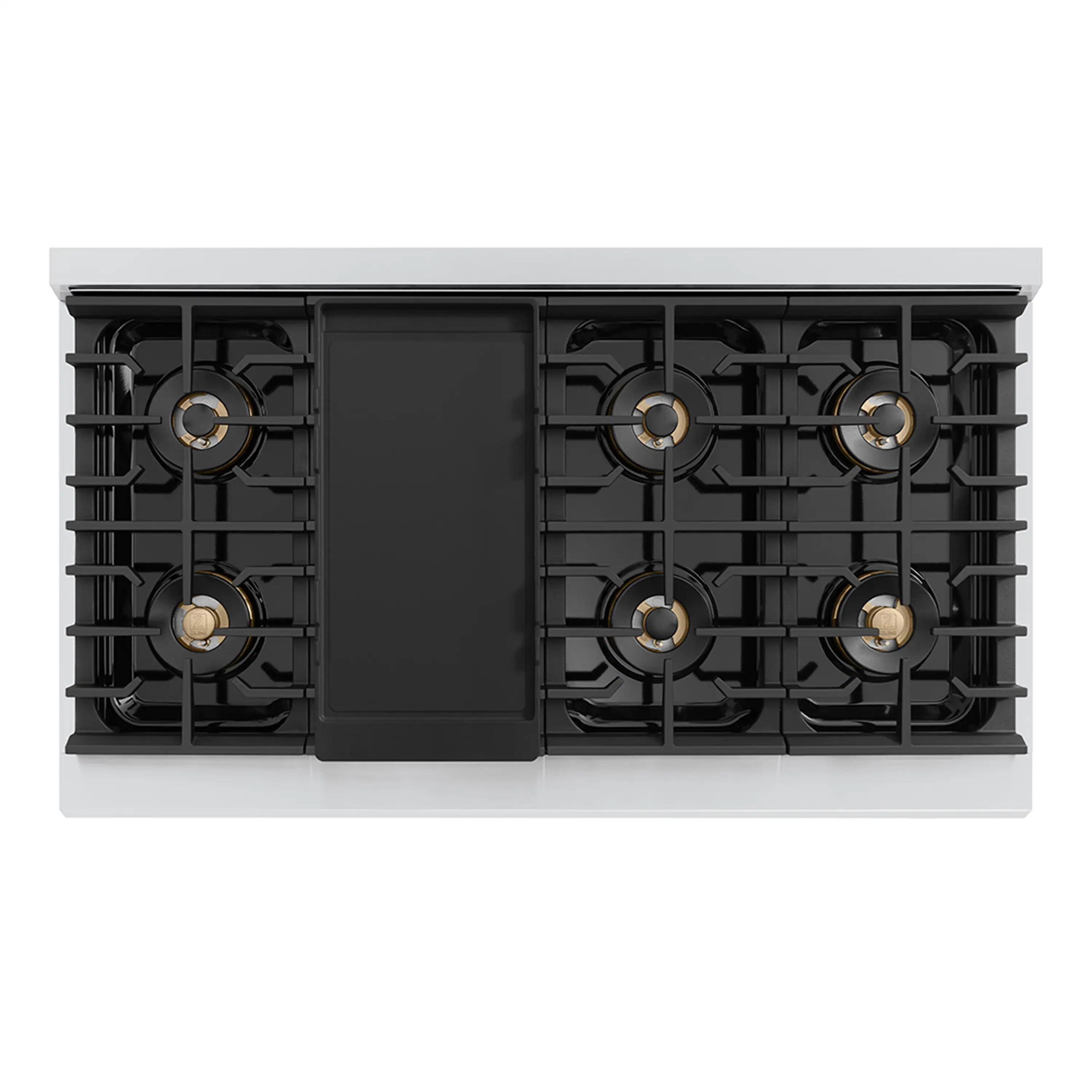 ZLINE Autograph Edition 48-Inch Paramount Gas Rangetop with 8 Burner DuoPro™ Cooktop in Stainless Steel and Polished Gold Accents (PSRTZ-48-G) - Image 3