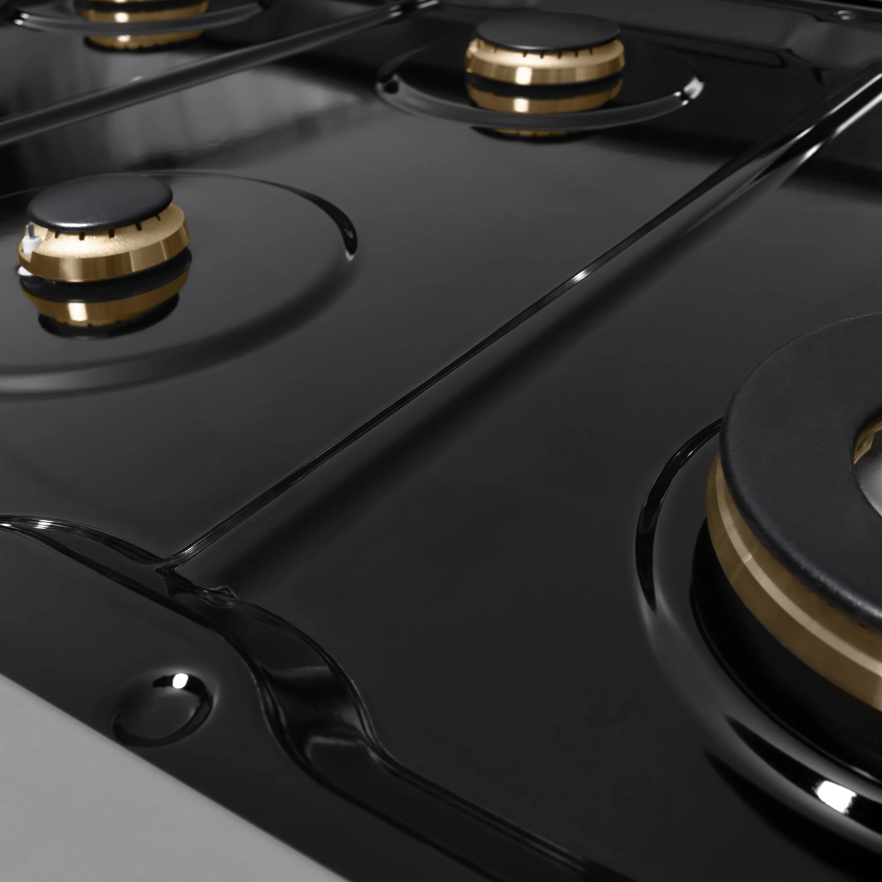 ZLINE Autograph Edition 48-Inch Paramount Gas Rangetop with 8 Burners and Porcelain Cooktop in Stainless Steel with Champagne Bronze Accents (SRTZ-48-CB) - Image 5