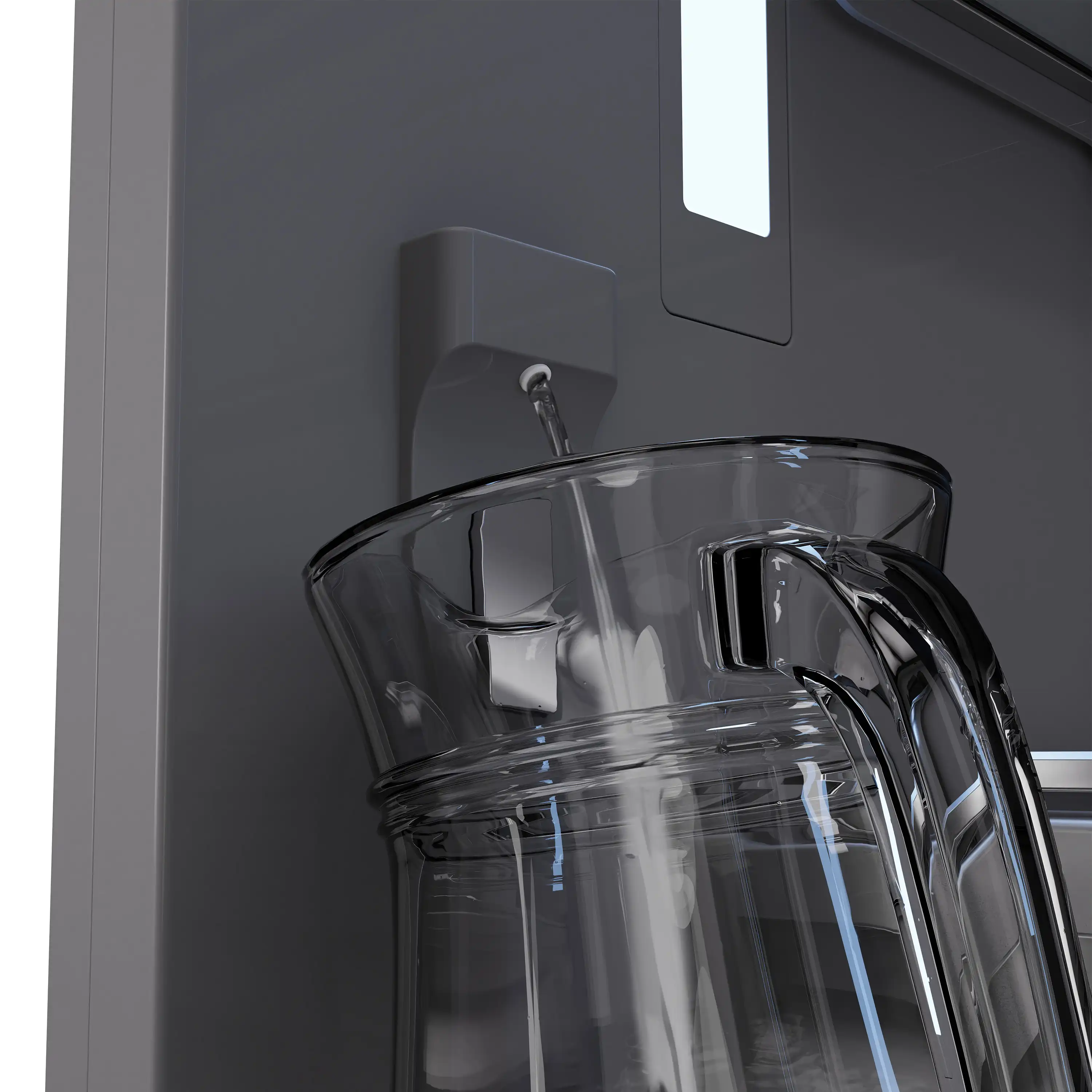 ZLINE Autograph Edition 60-Inch 32.2 Cu. Ft. French Door Built-In Bottom Freezer Refrigerator with Water Dispenser and Ice Maker in Satin Stainless Steel with Graphite Gray Interior and Matte Black Accents (GRBIVZ-SN-60-MB) - Image 8
