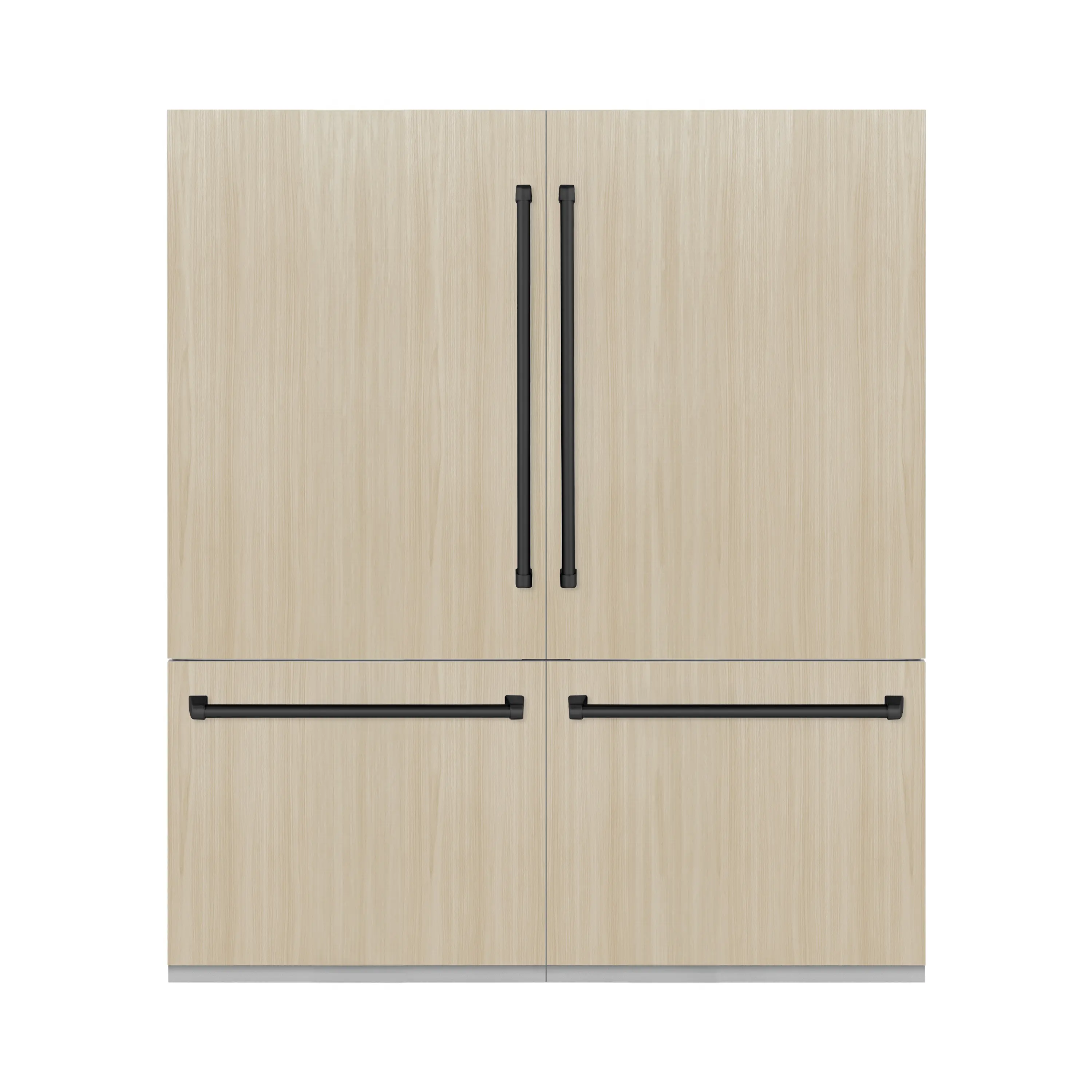 ZLINE Autograph Edition 72-Inch 39.6 Cu. Ft. French Door Built-In Bottom Freezer Refrigerator with Water Dispensers and Ice Makers in Panel Ready and Matte Black Accents (RBITZ-72-MB) - Image 3