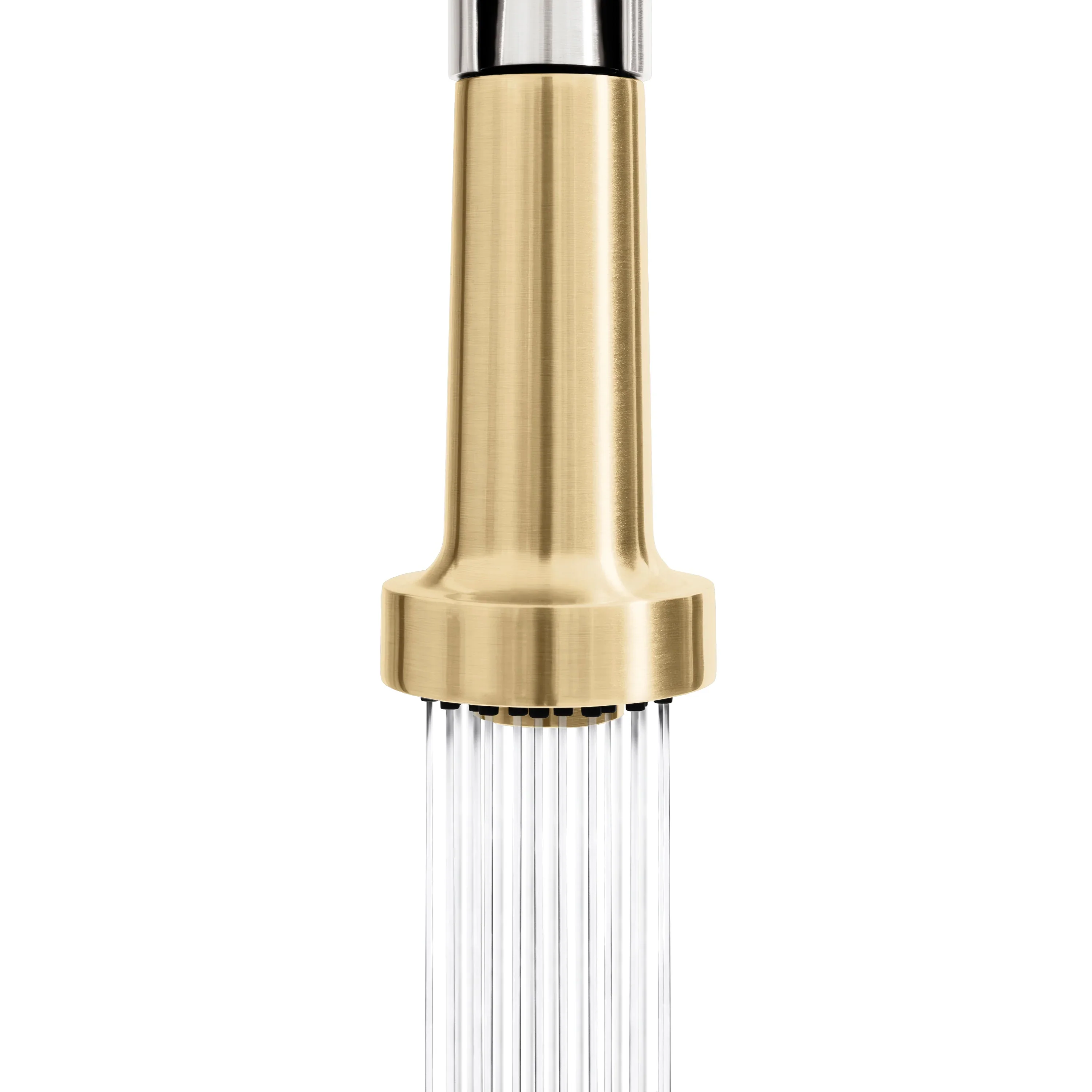 ZLINE Autograph Edition Apollo Pull Down Spring Single Handle Kitchen Faucet in Brushed Nickel and Champagne Bronze (APL-KF-ZBNCB) - Image 7