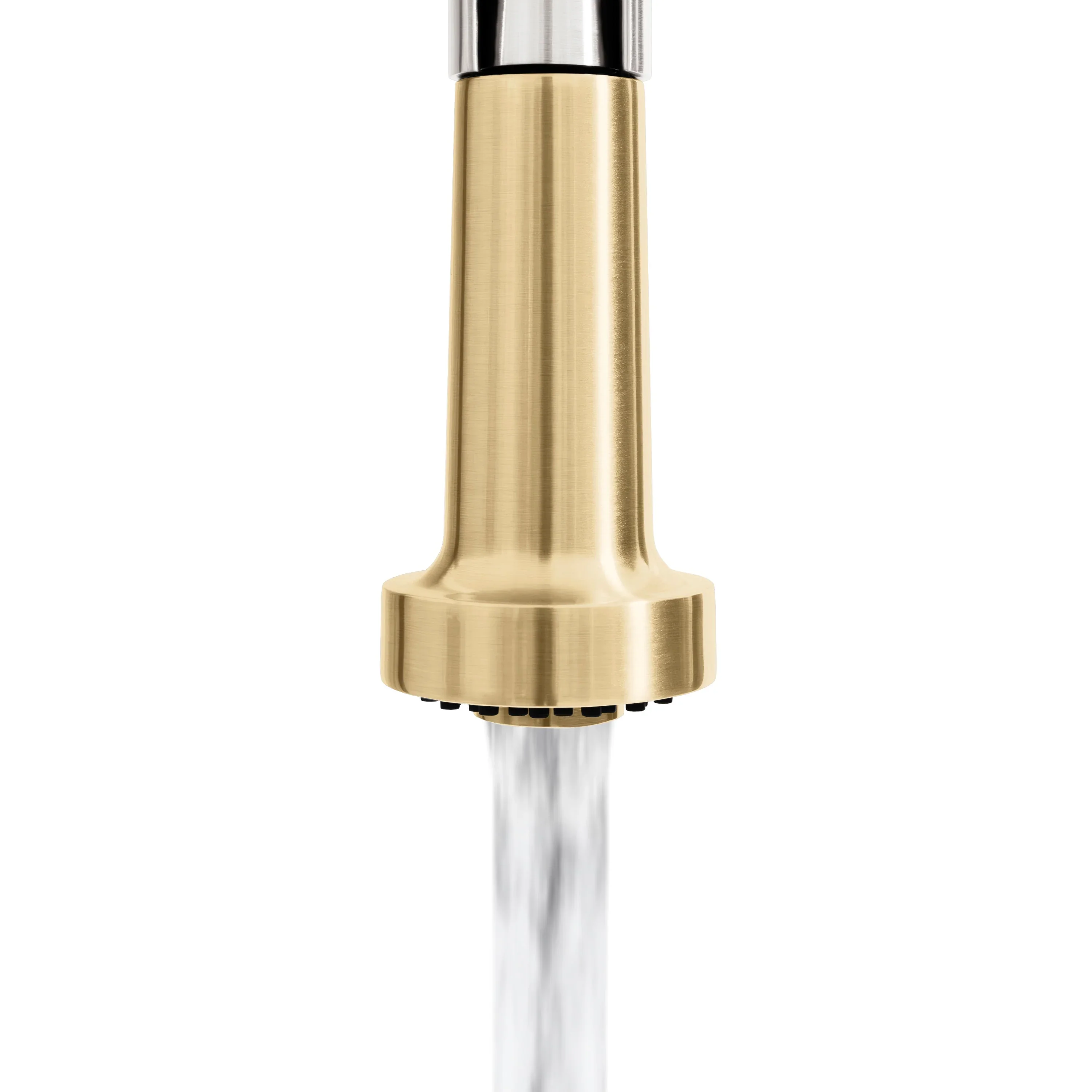 ZLINE Autograph Edition Apollo Pull Down Spring Single Handle Kitchen Faucet in Brushed Nickel and Champagne Bronze (APL-KF-ZBNCB) - Image 8