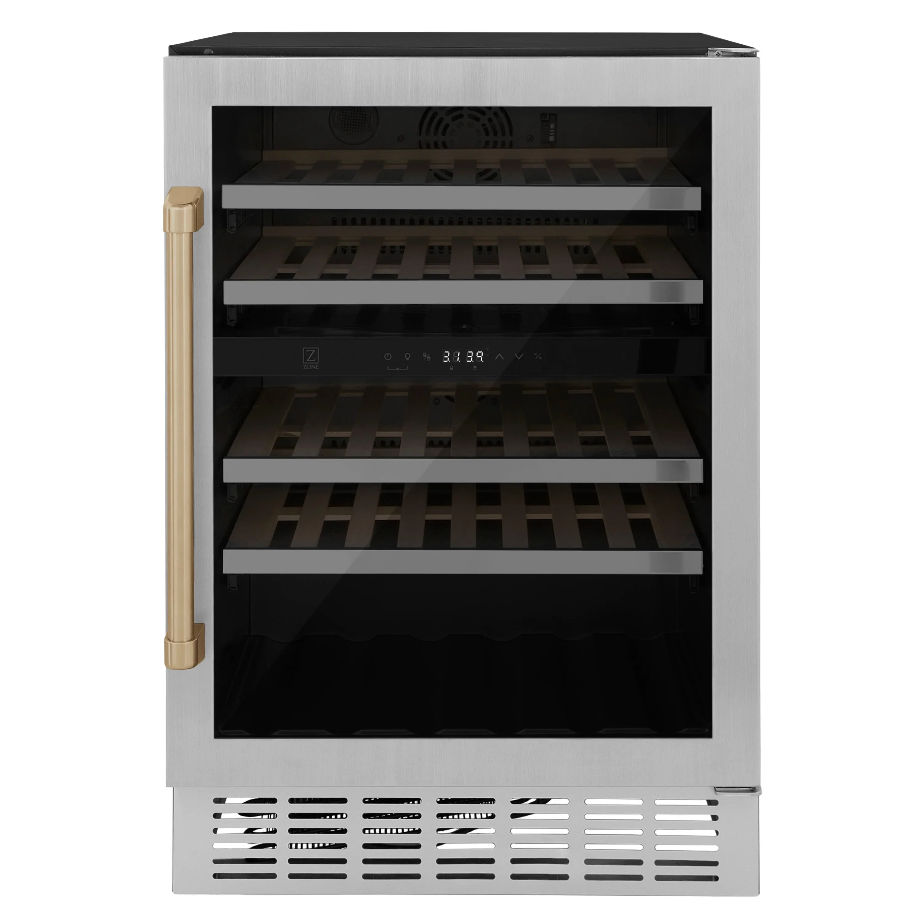 ZLINE Autograph Edition Appliance Package - 24-Inch Wine Cooler and 24-Inch Beverage Fridge in Stainless Steel with Champagne Bronze Accents (2AKP-RBV-RWV-CB) - Image 11