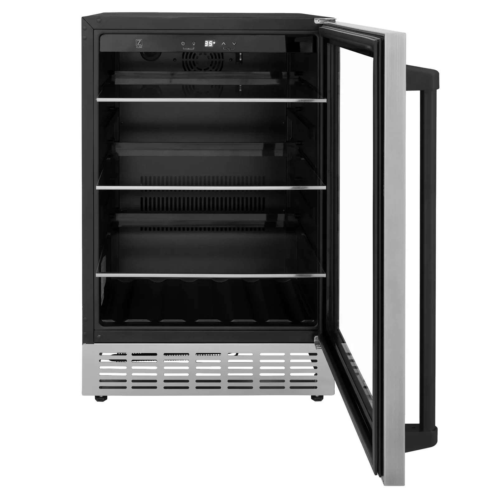 ZLINE Autograph Edition Appliance Package - 24-Inch Wine Cooler and 24-Inch Beverage Fridge in Stainless Steel with Matte Black Accents (2AKP-RBV-RWV-MB) - Image 10