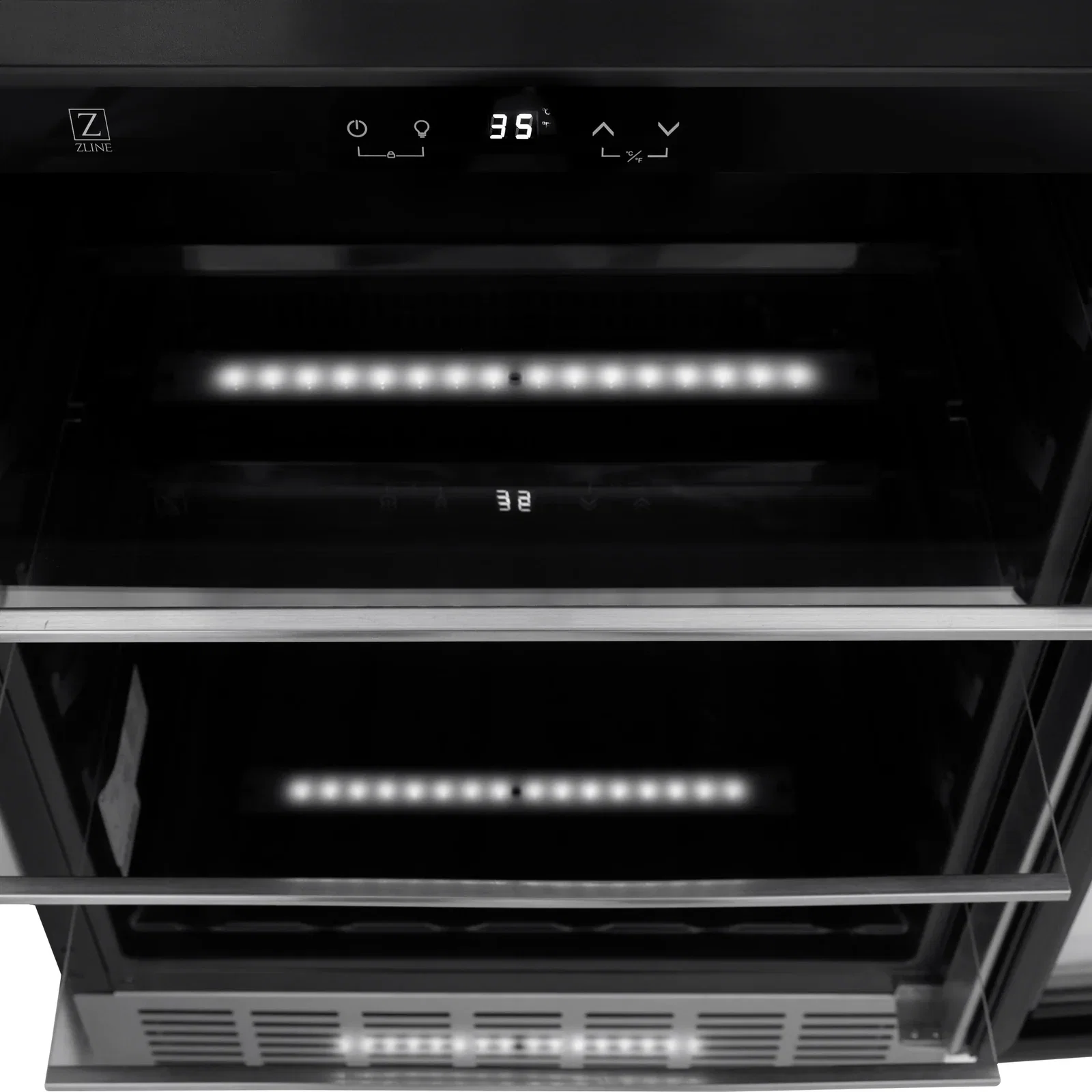 ZLINE Autograph Edition Appliance Package - 24-Inch Wine Cooler and 24-Inch Beverage Fridge in Stainless Steel with Matte Black Accents (2AKP-RBV-RWV-MB) - Image 13