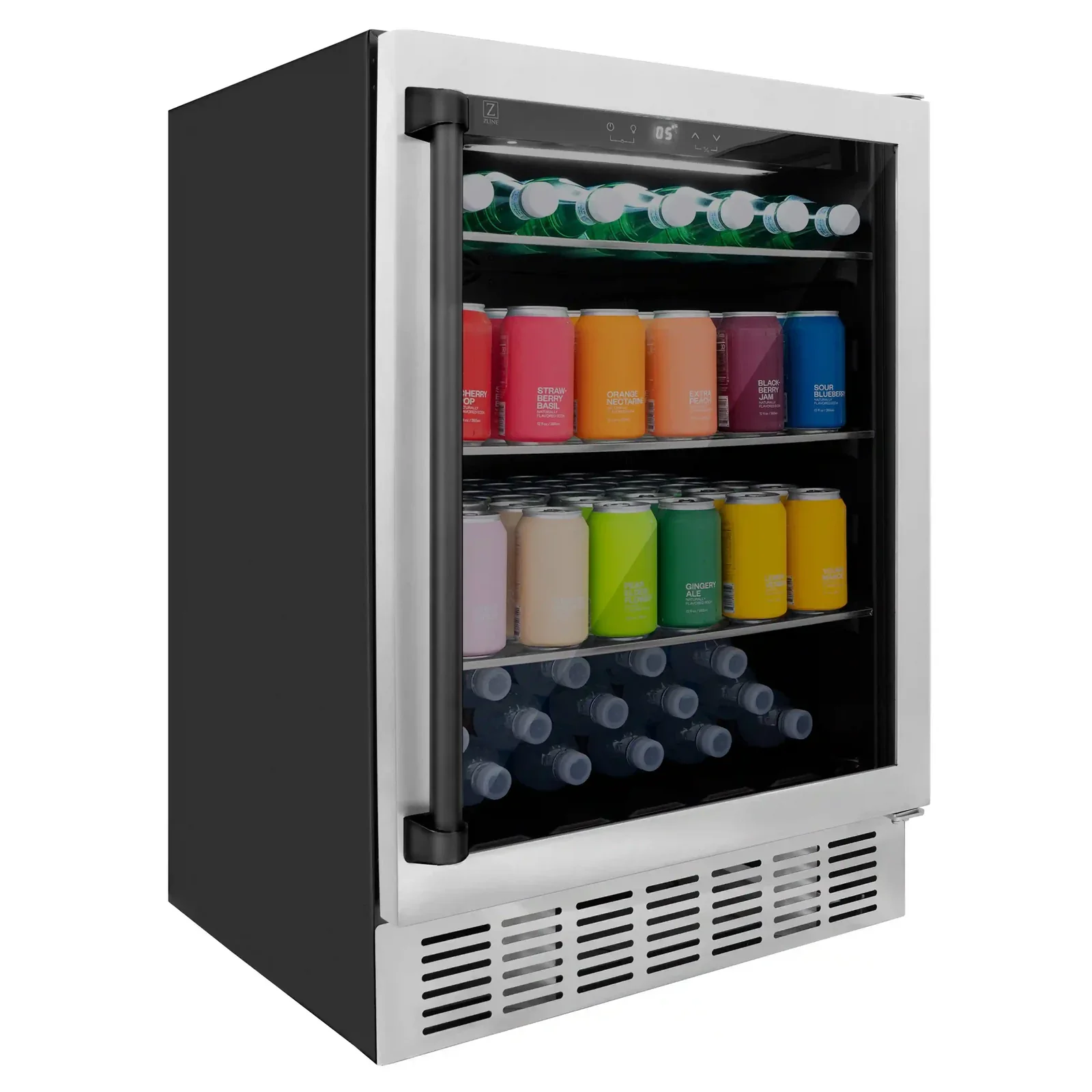 ZLINE Autograph Edition Appliance Package - 24-Inch Wine Cooler and 24-Inch Beverage Fridge in Stainless Steel with Matte Black Accents (2AKP-RBV-RWV-MB) - Image 5