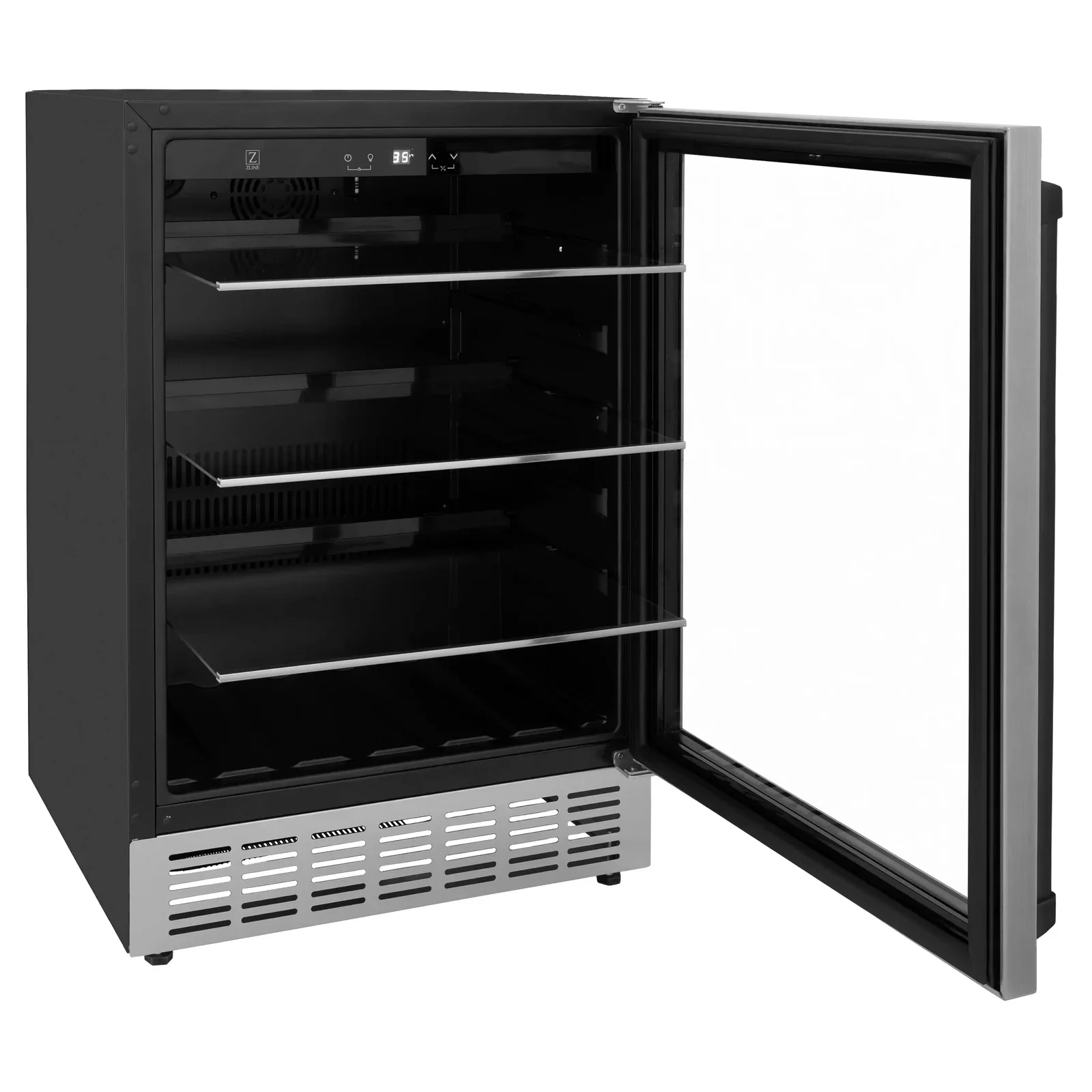 ZLINE Autograph Edition Appliance Package - 24-Inch Wine Cooler and 24-Inch Beverage Fridge in Stainless Steel with Matte Black Accents (2AKP-RBV-RWV-MB) - Image 7