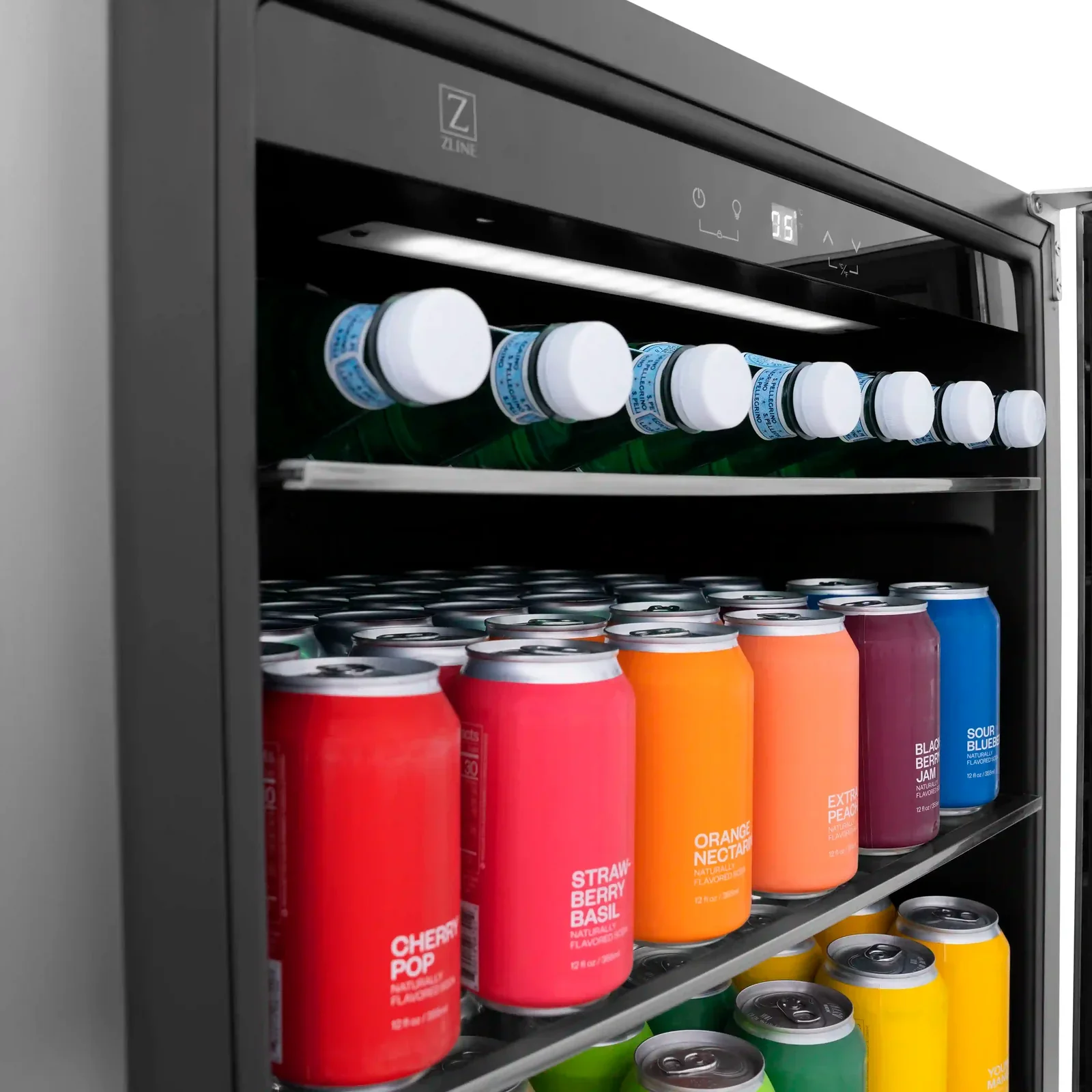ZLINE Autograph Edition Appliance Package - 24-Inch Wine Cooler and 24-Inch Beverage Fridge in Stainless Steel with Matte Black Accents (2AKP-RBV-RWV-MB) - Image 9