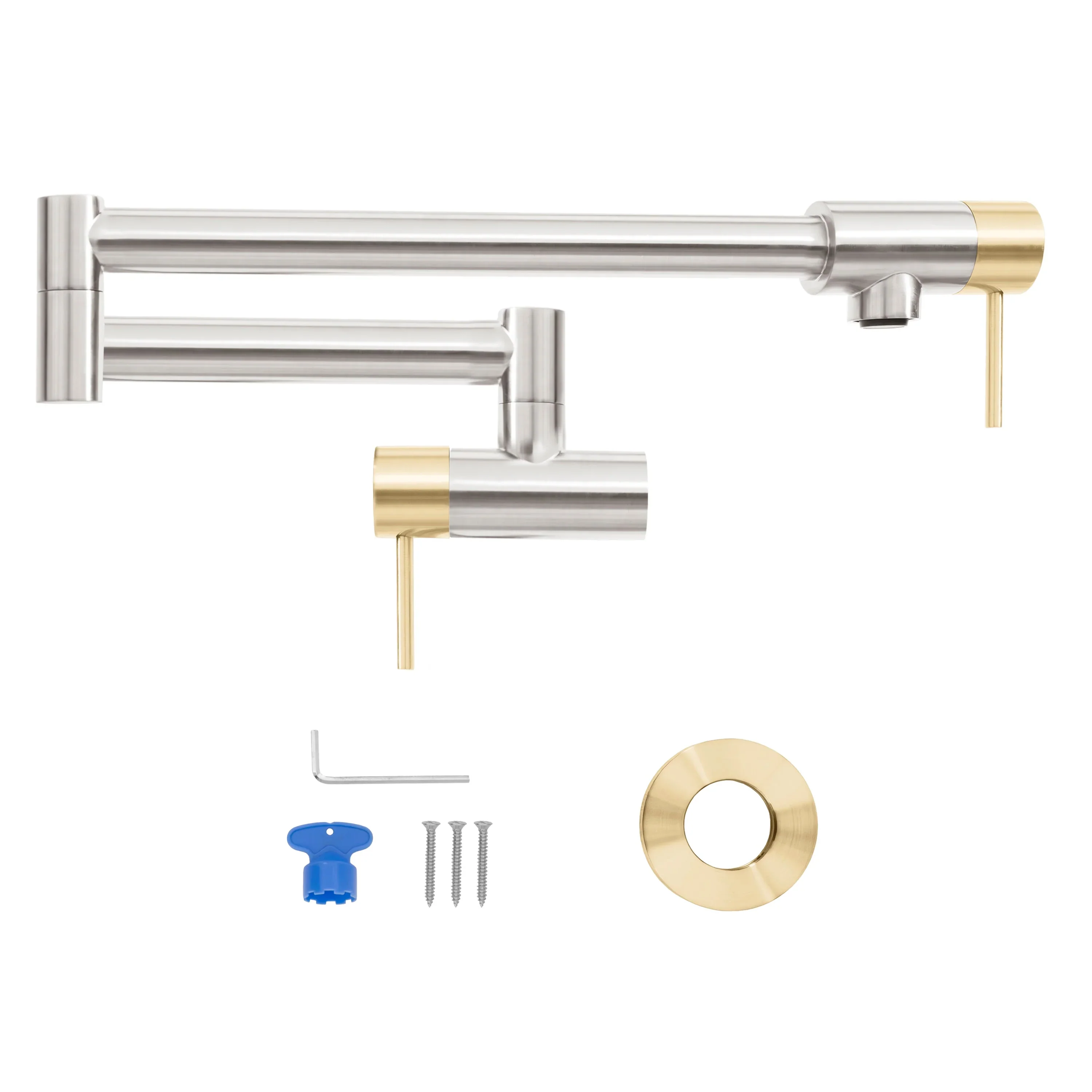 ZLINE Autograph Edition Gemini Pot Filler in Brushed Nickel and Champagne Bronze (GEM-FPF-ZBNCB) - Image 5