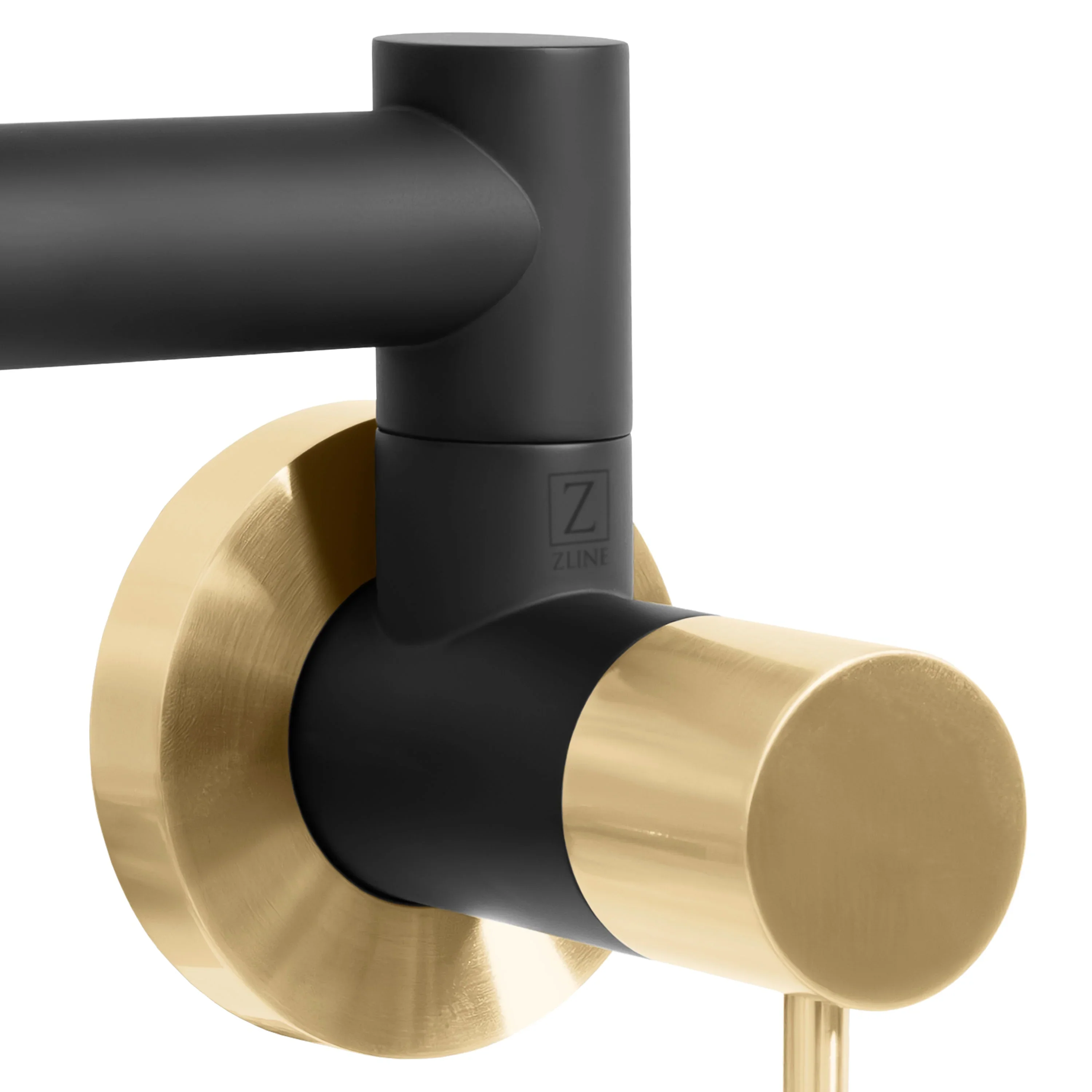 ZLINE Autograph Edition Gemini Pot Filler in Matte Black and Champagne Bronze (GEM-FPF-ZMBCB) - Image 6