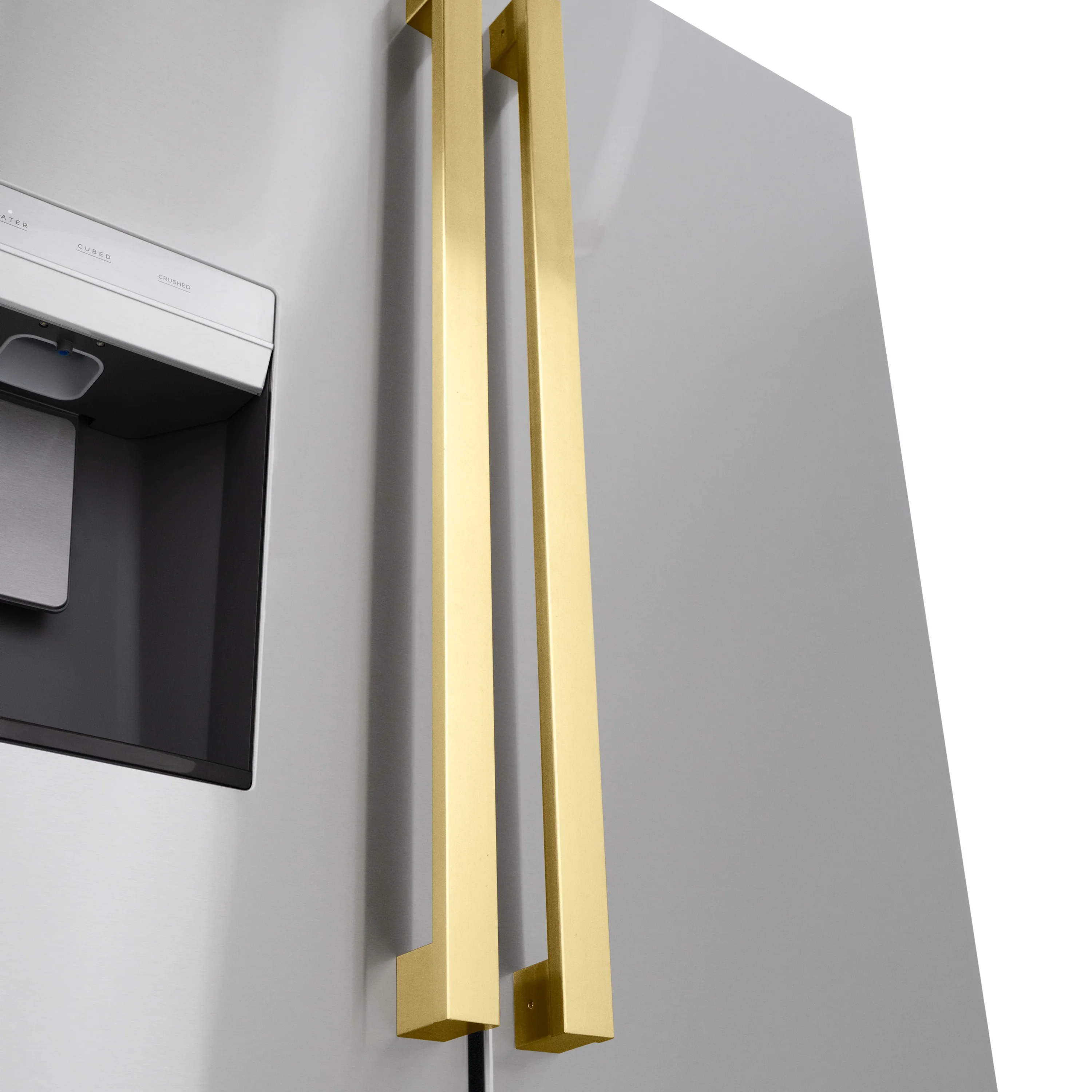 ZLINE Autograph Edition Modern Handles (Set of 4) for Counter-Depth and Standard-Depth Refrigerators in Polished Gold (RFMHZ-F-36-G) - Image 3
