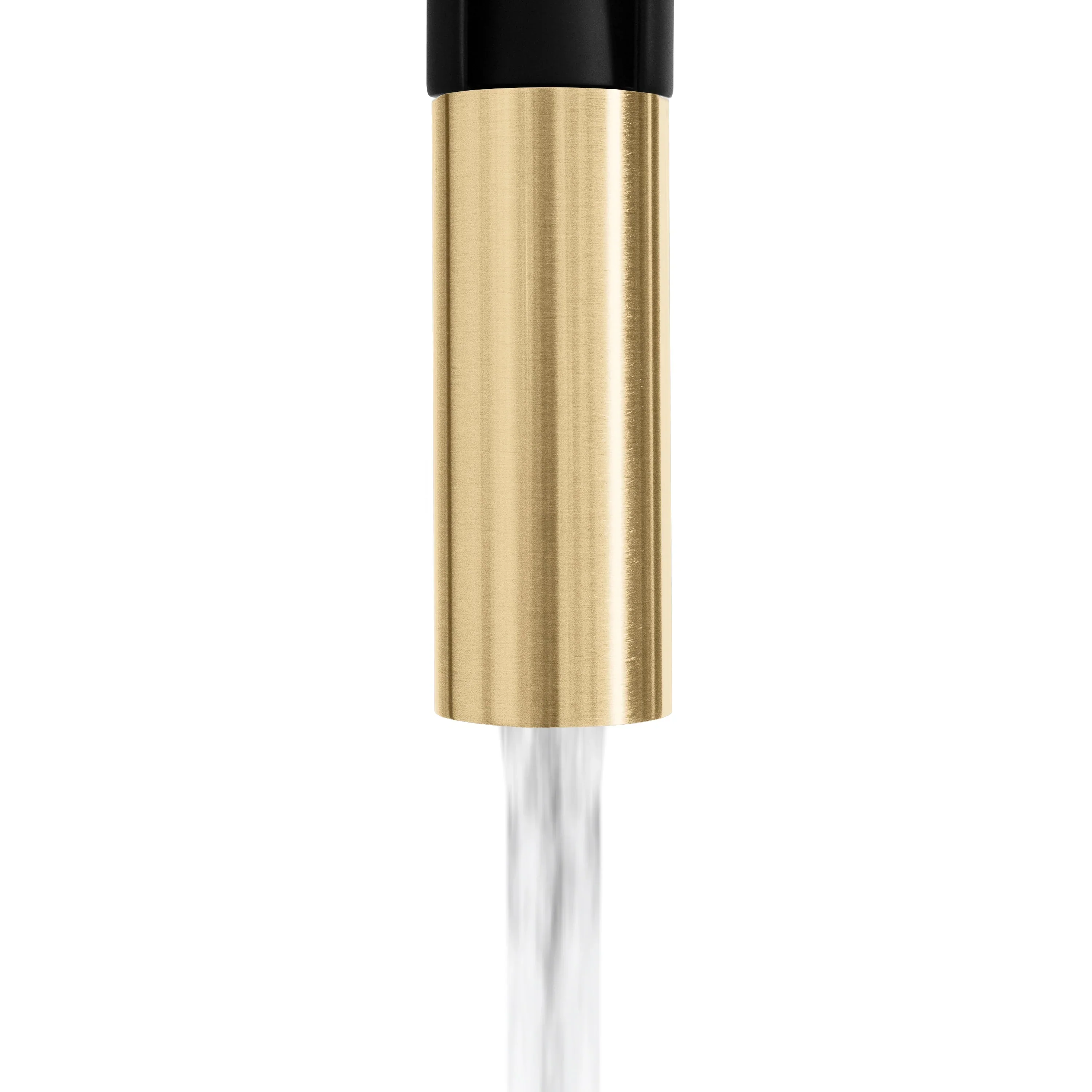ZLINE Autograph Edition Sierra Pull Down Spring Single Handle Kitchen Faucet in Matte Black and Champagne Bronze (SRA-KF-ZMBCB) - Image 8