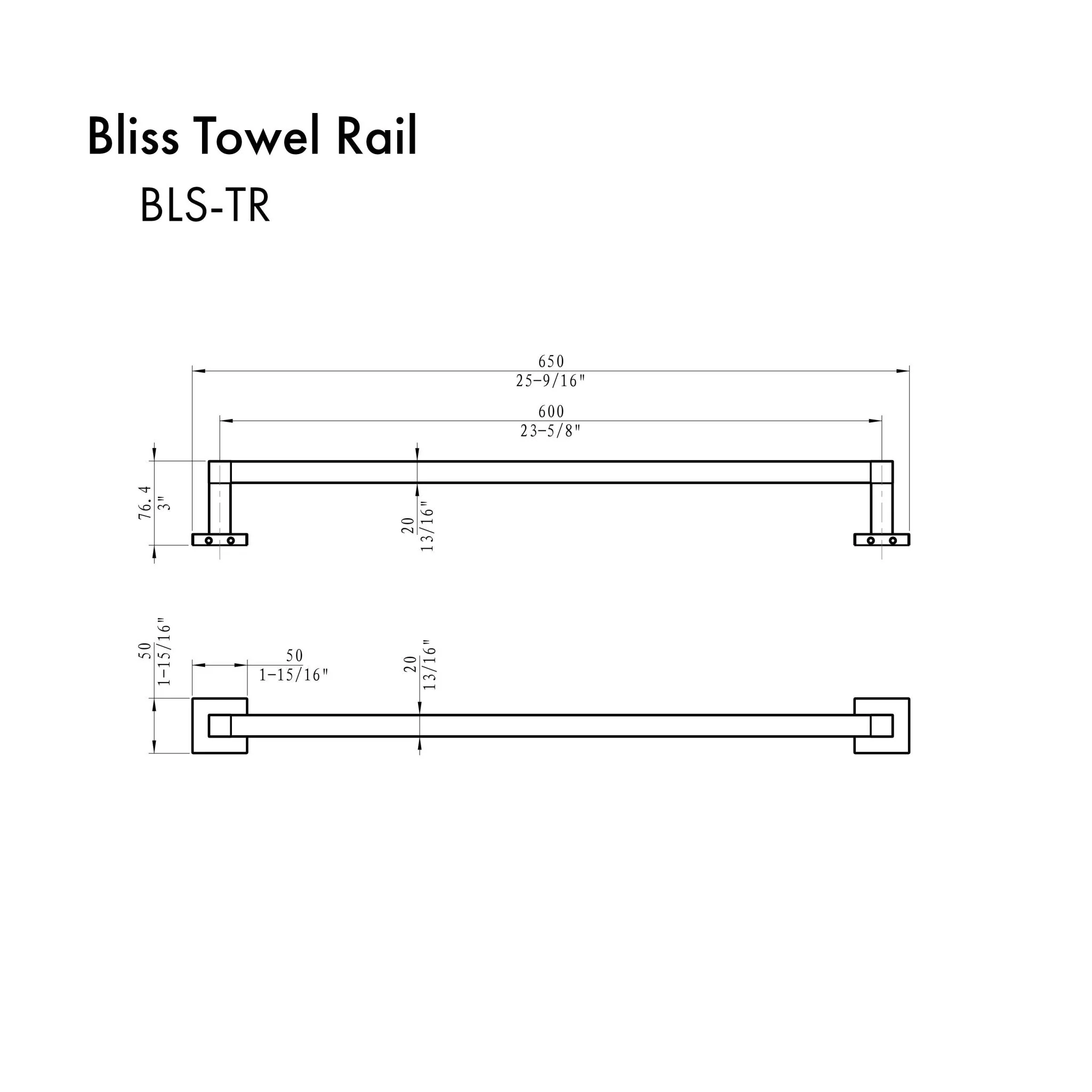 ZLINE Bliss Bathroom Accessories Package with Towel Rail, Hook, Ring and Toilet Paper Holder in Brushed Nickel (4BP-BLSACC-BN) - Image 3