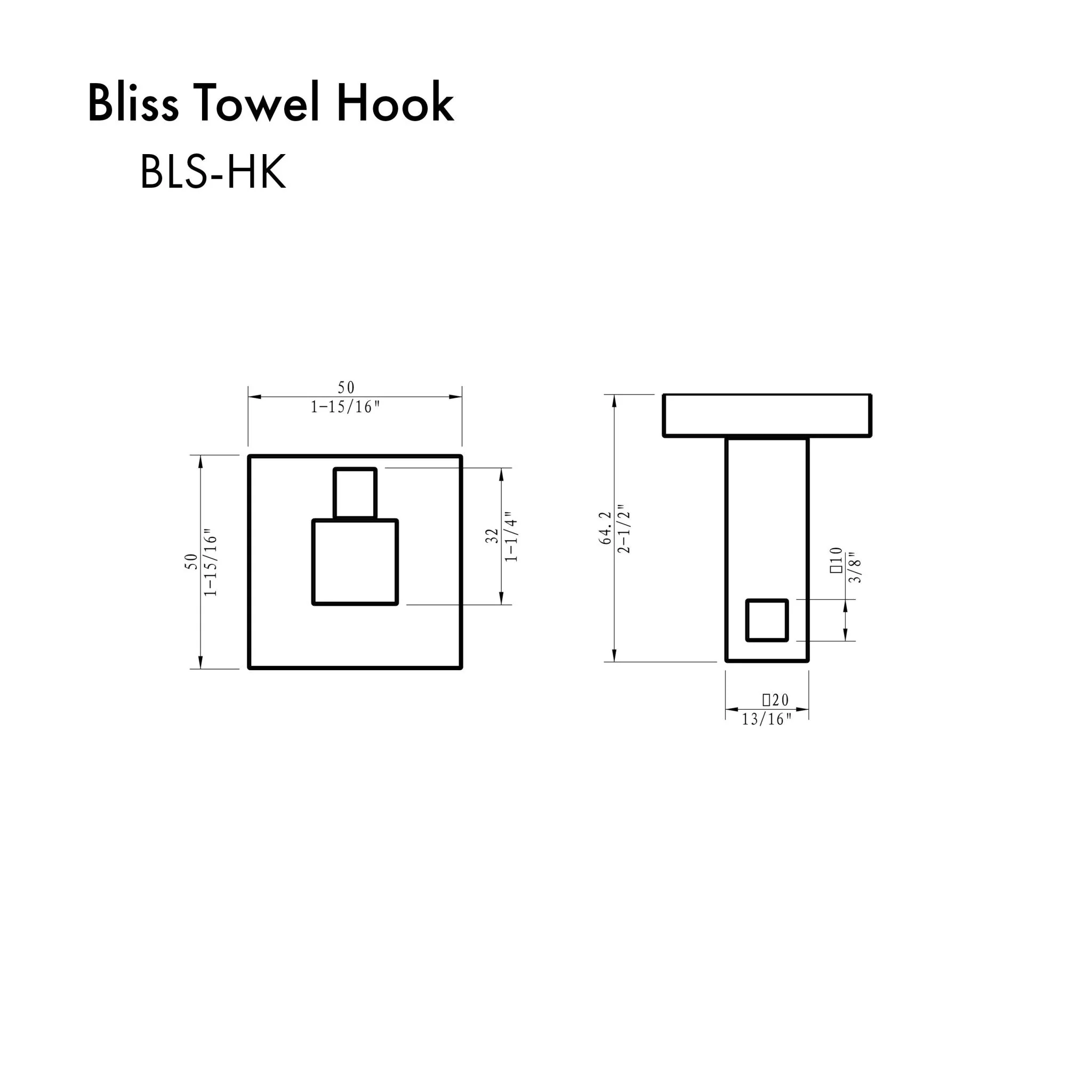 ZLINE Bliss Bathroom Accessories Package with Towel Rail, Hook, Ring and Toilet Paper Holder in Matte Black (4BP-BLSACC-MB) - Image 6