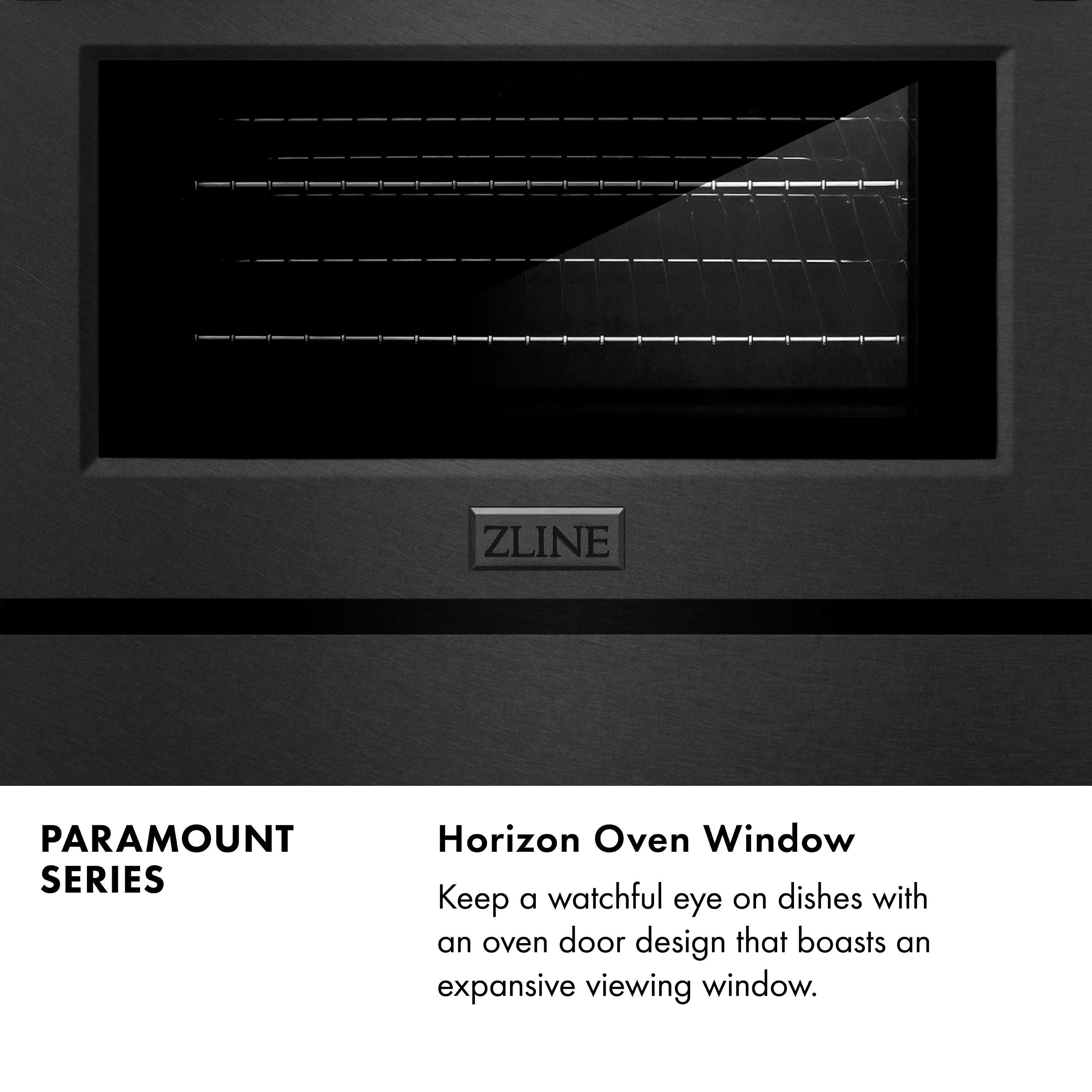 ZLINE Designer 30-Inch 4.2 Cu. Ft. Paramount Gas Range with 4 Burner Cooktop in Black Satin with Black and Champagne Bronze Helix Handle (SGRBSZ-30-MBCB) - Image 12