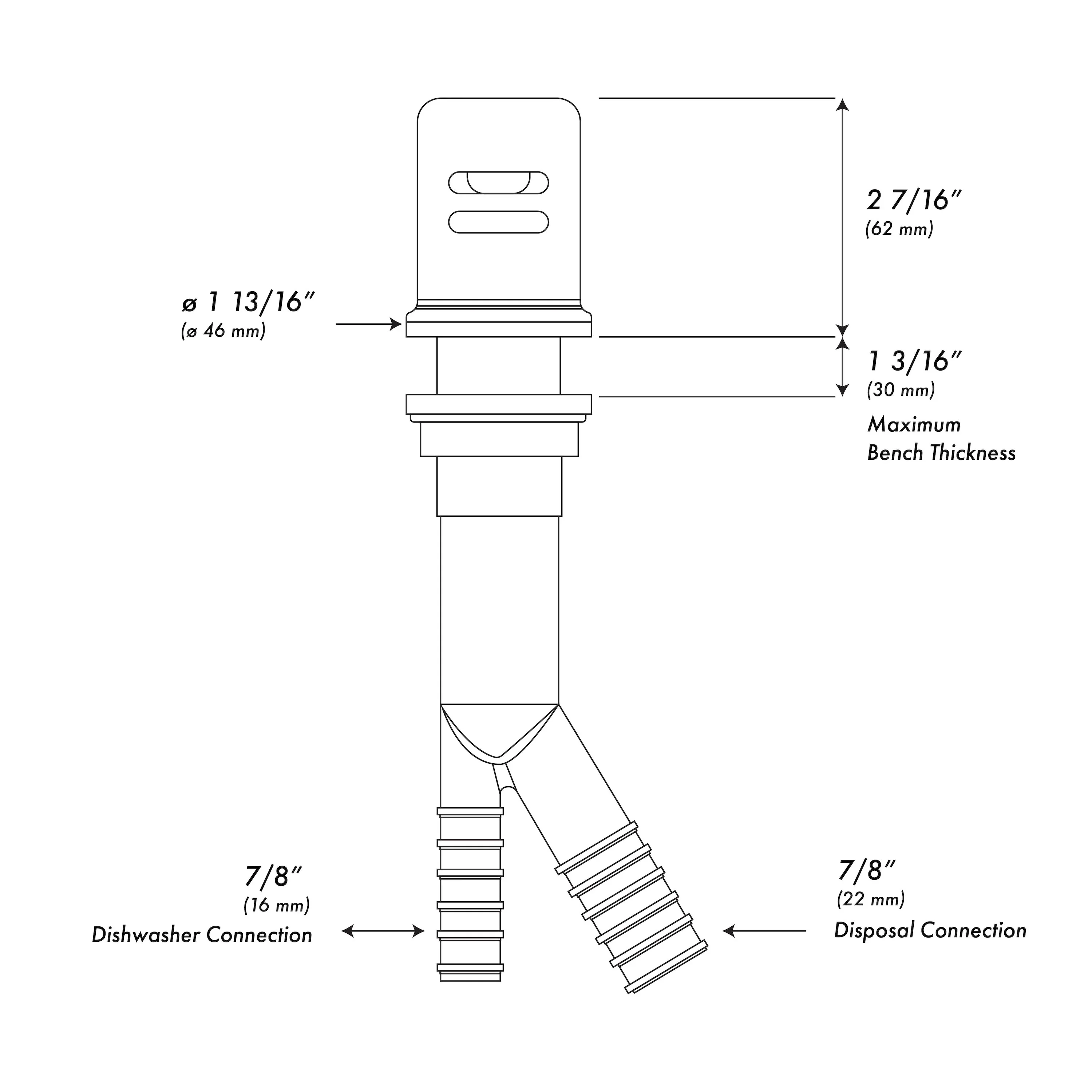 ZLINE Dishwasher Air Gap in Chrome (AGM-CH) - Image 2
