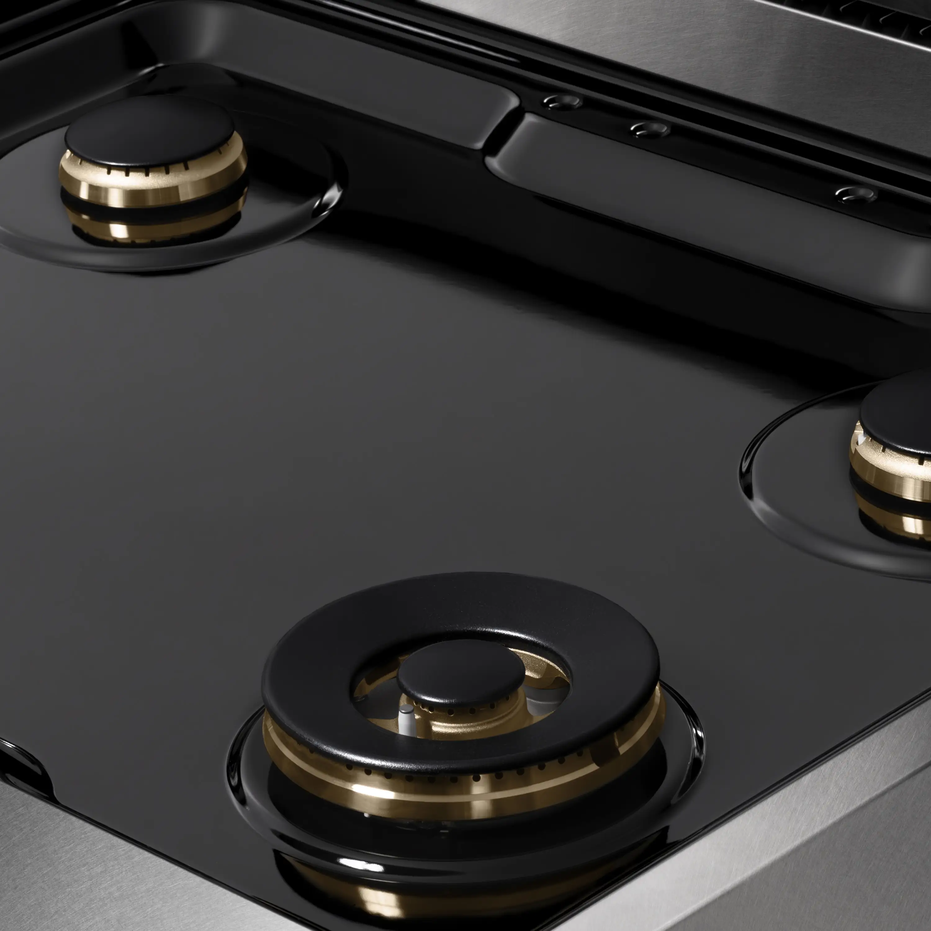 ZLINE Paramount 30-Inch Gas Rangetop with 4 Brass Burners and Porcelain Cooktop in Satin Stainless Steel (SRTS-BR-30) - Image 5
