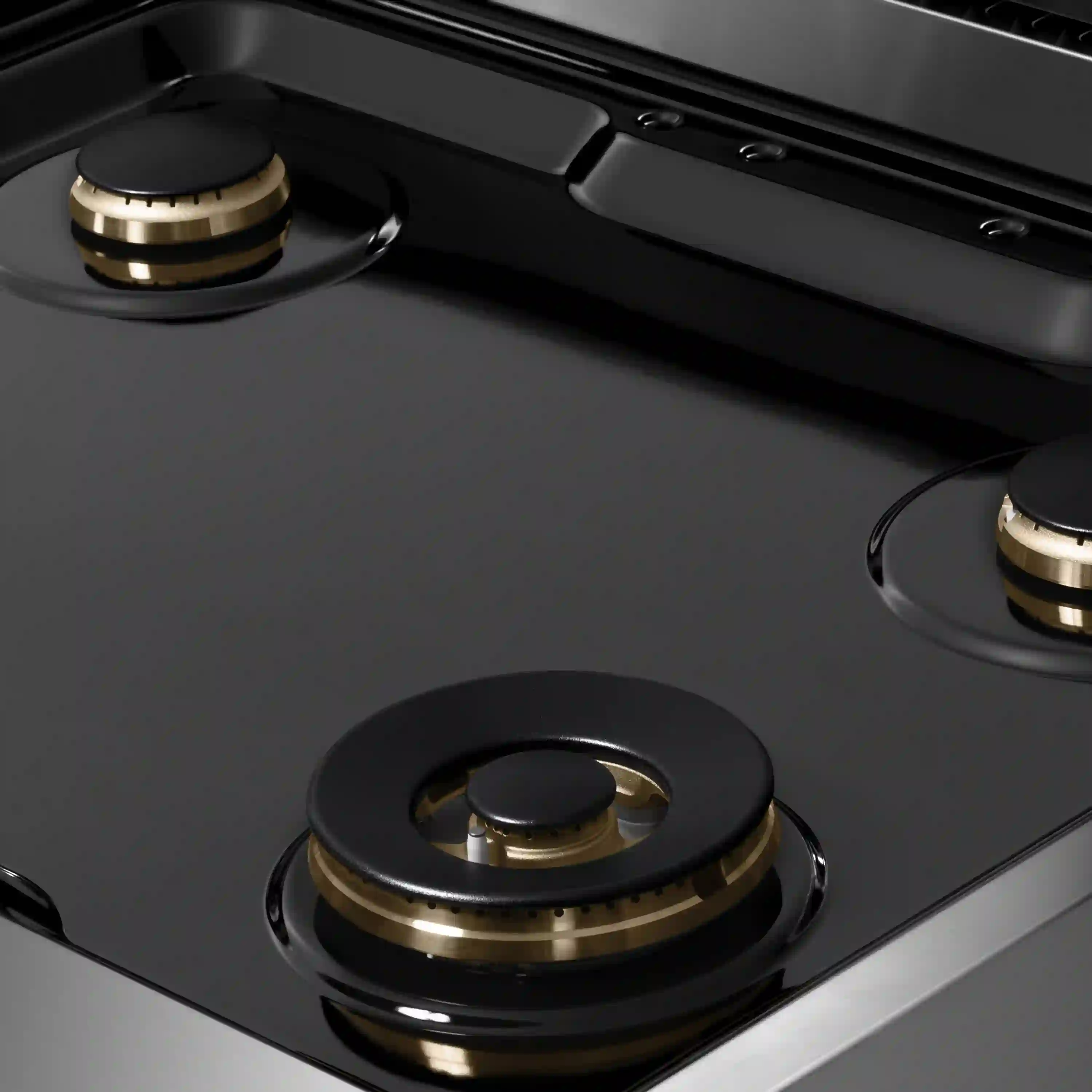 ZLINE Paramount 30-Inch Gas Rangetop with 4 Brass Burners and Porcelain Cooktop in Stainless Steel (SRT-BR-30) - Image 5