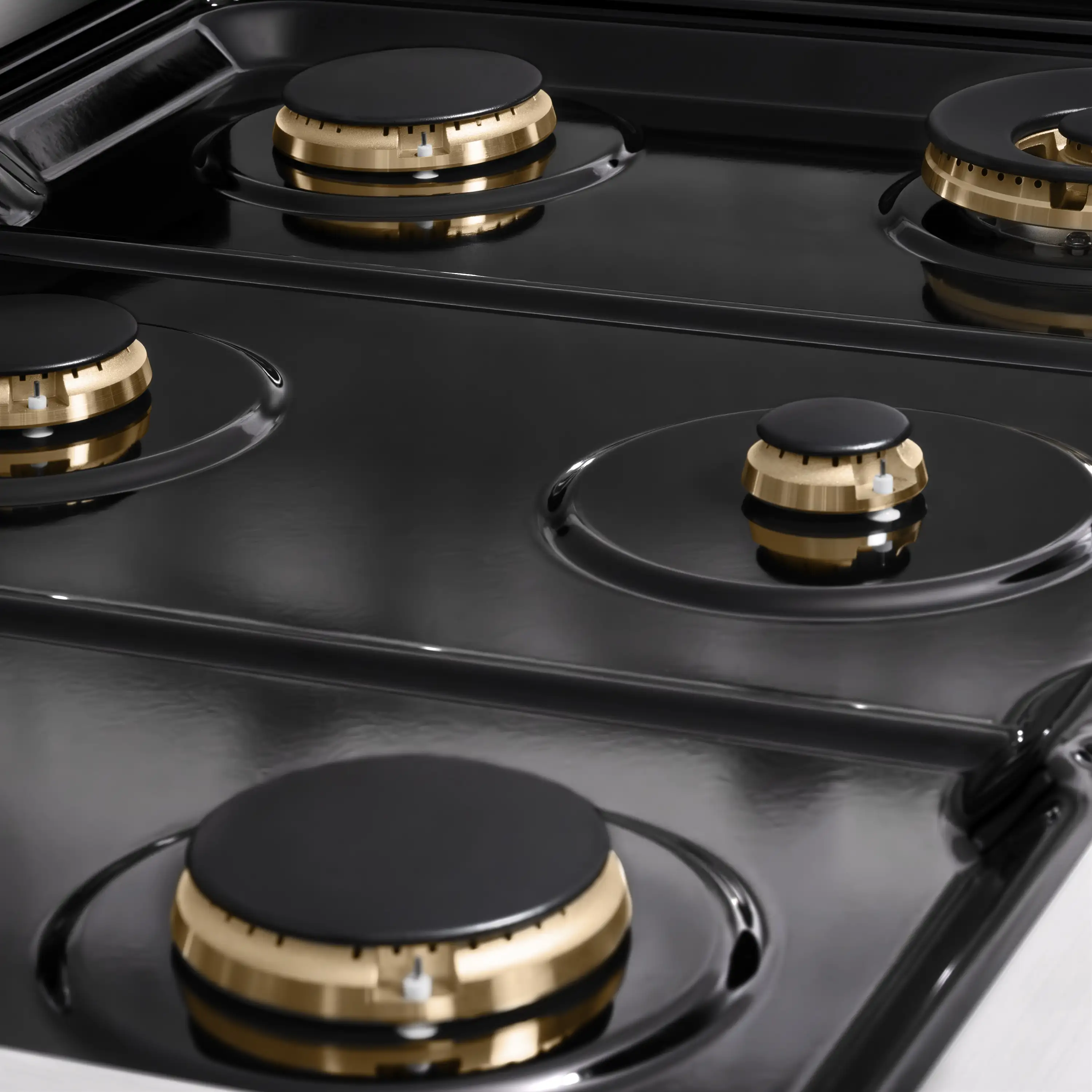 ZLINE Paramount 36-Inch Gas Rangetop with 6 Brass Burners and Porcelain Cooktop in Stainless Steel (SRT-BR-36) - Image 5