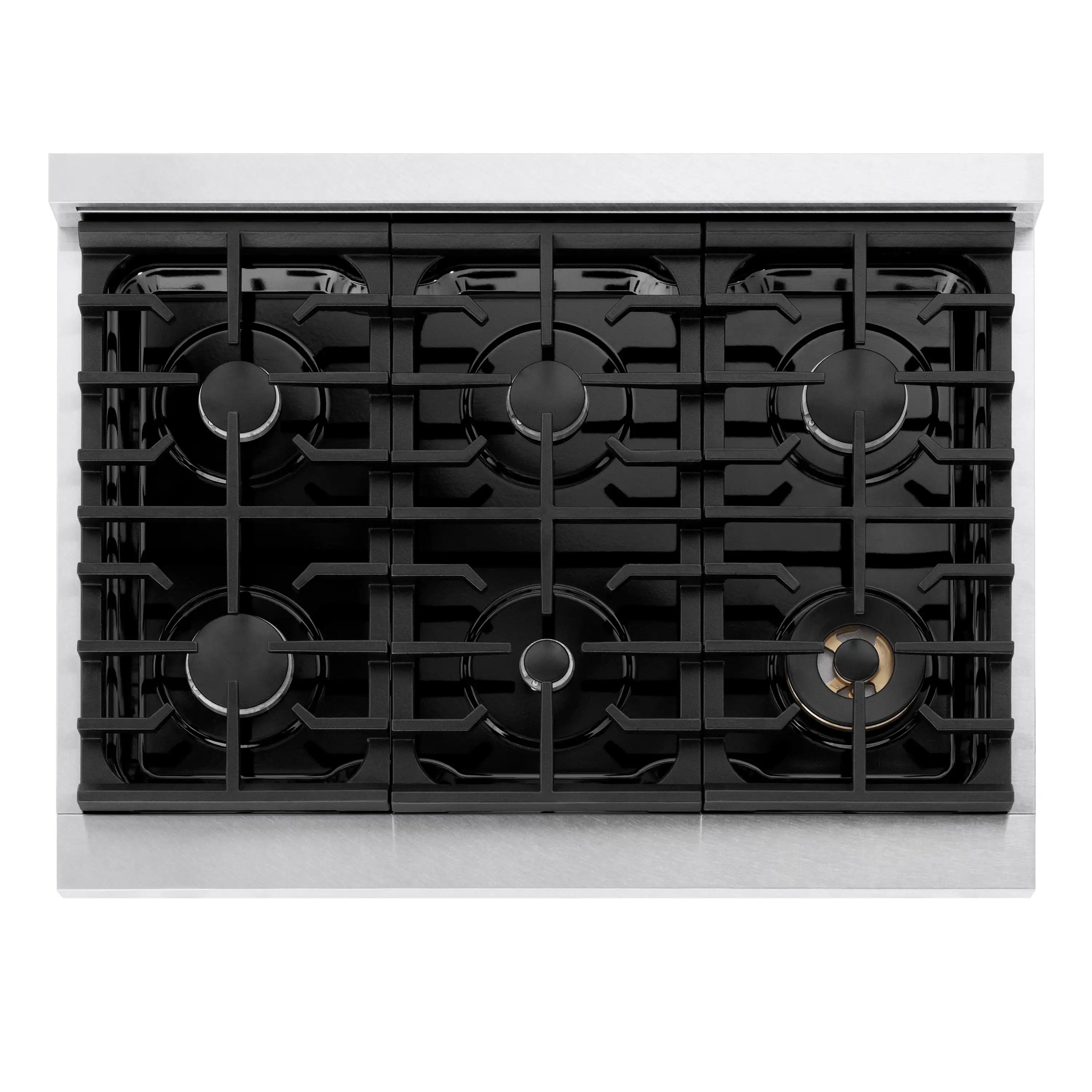 ZLINE Paramount 36-Inch Gas Rangetop with 6 Burners and Porcelain Cooktop in Satin Stainless Steel (SRTS-36) - Image 3
