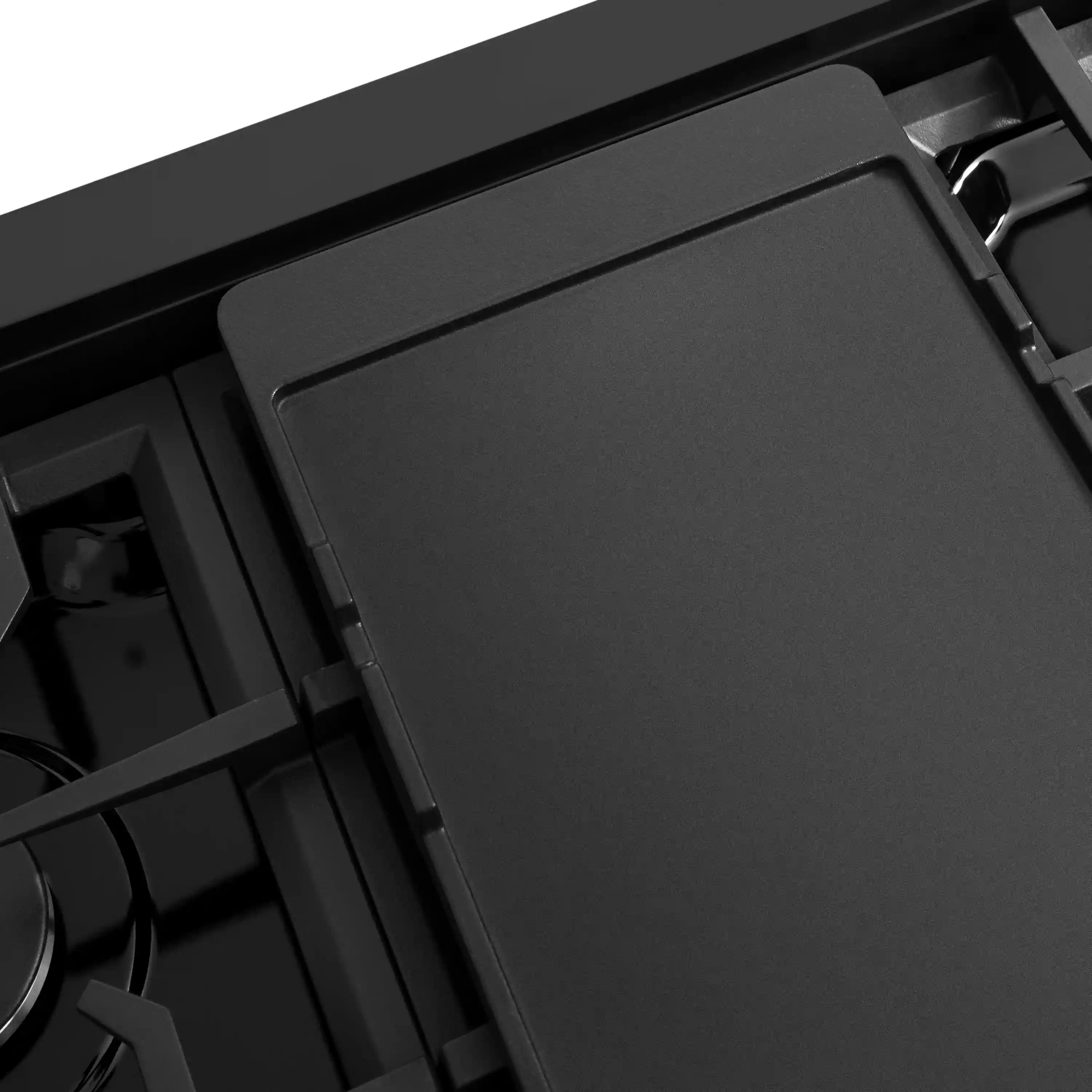 ZLINE Paramount 48-Inch Gas Rangetop with 8 Burners and Porcelain Cooktop in Black Stainless Steel (SRTB-48) - Image 8
