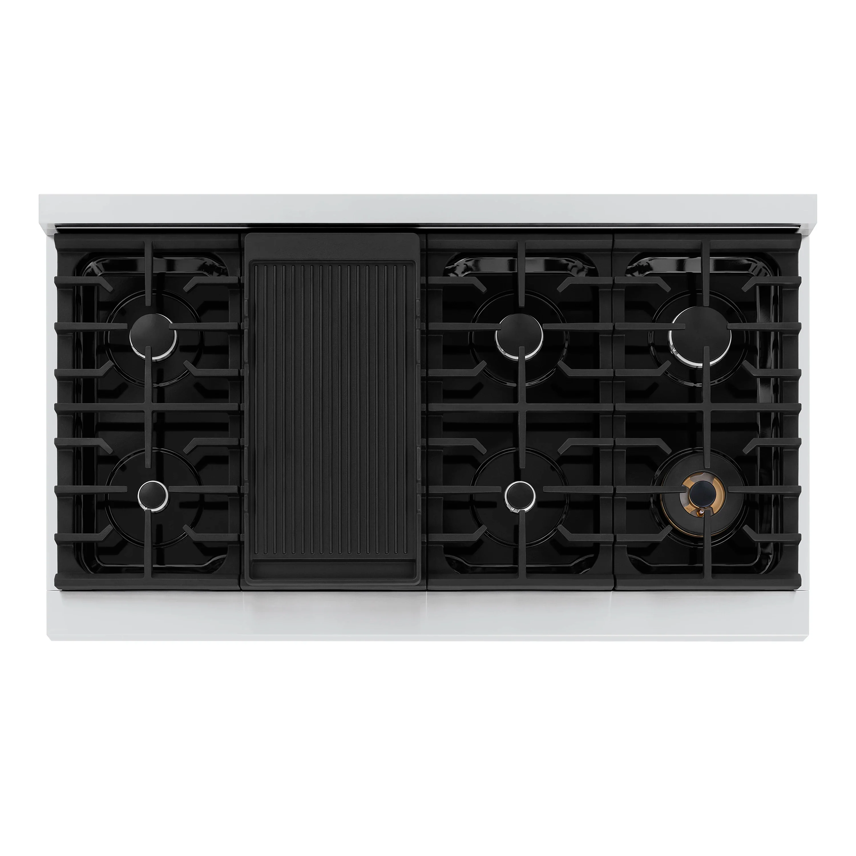 ZLINE Paramount 48-Inch Gas Rangetop with 8 Burners and Porcelain Cooktop in Stainless Steel (SRT48) - Image 4