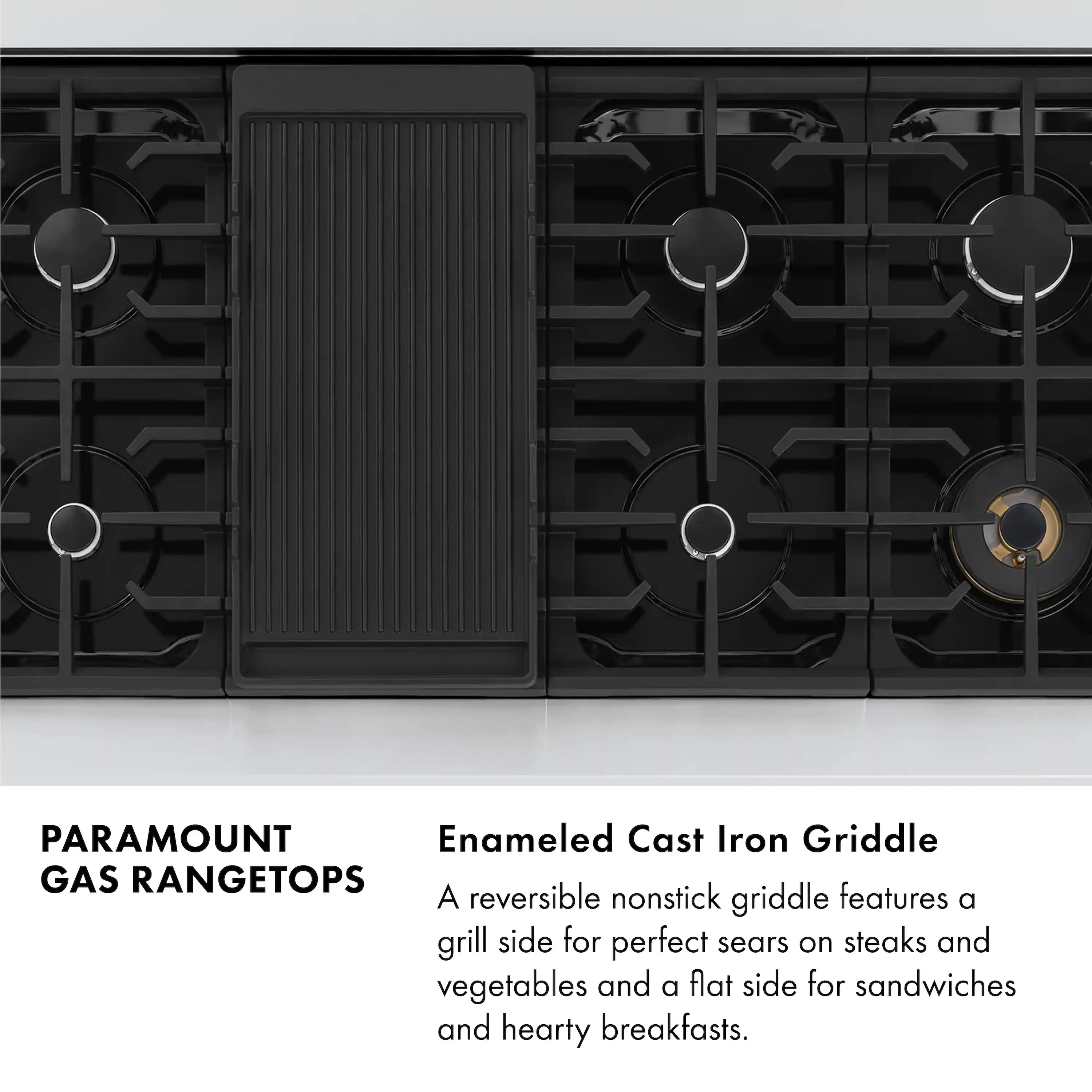 ZLINE Paramount 48-Inch Gas Rangetop with 8 Burners and Porcelain Cooktop in Stainless Steel (SRT48) - Image 5