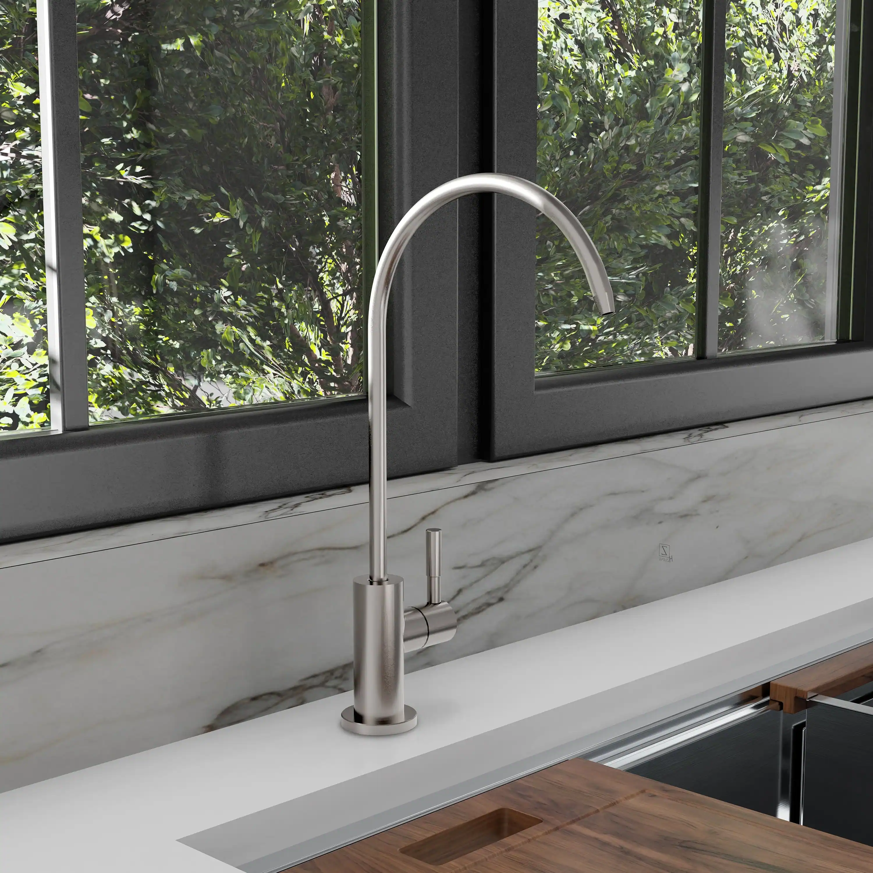 ZLINE Palisades Single Handle Drink Faucet in Brushed Nickel (RBCN1-FBV-BN) - Image 3