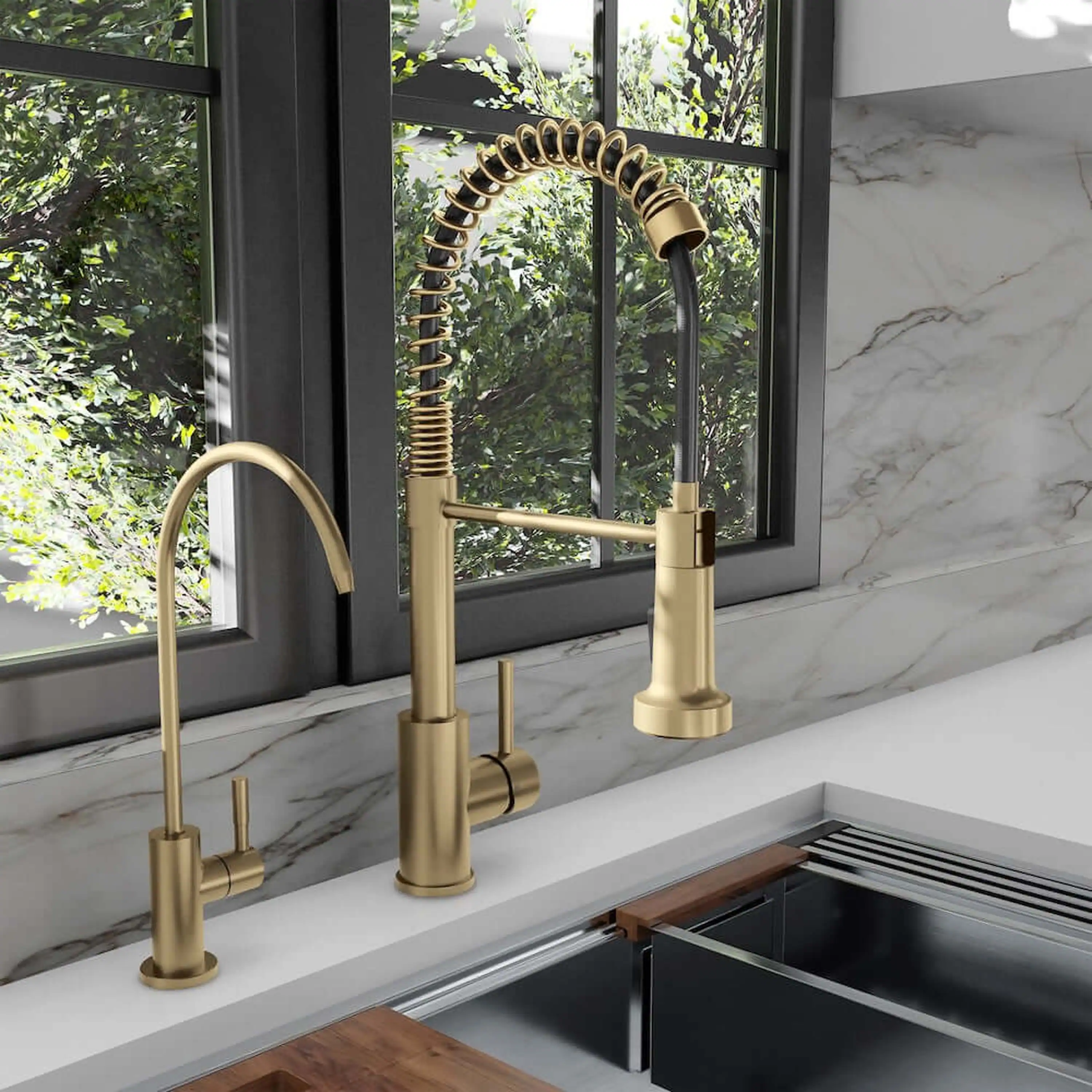 ZLINE Palisades Single Handle Drink Faucet in Champagne Bronze (RBCN1-FBV-CB) - Image 2